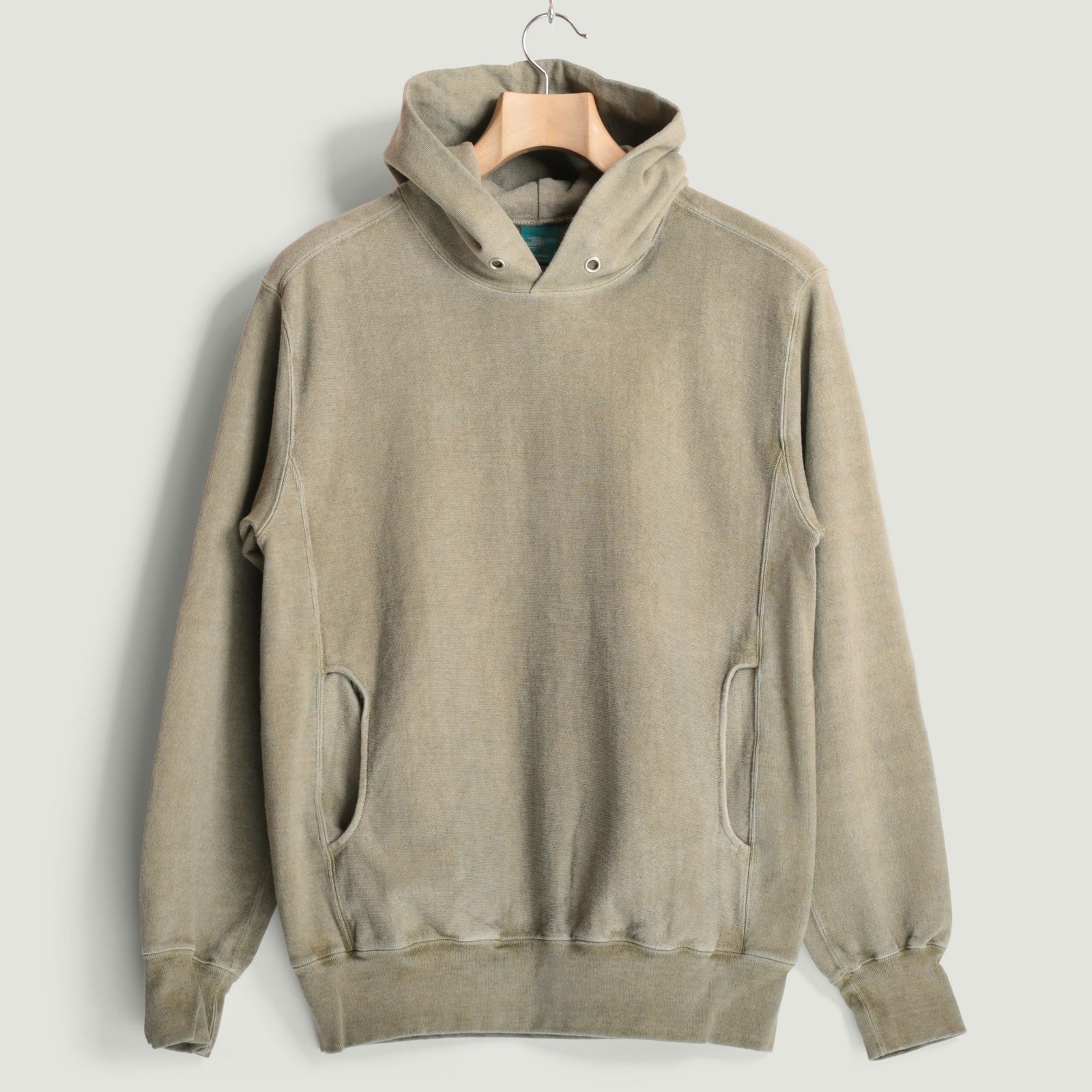 Heavy Pullover Hooded Sweatshirt in Sage Green