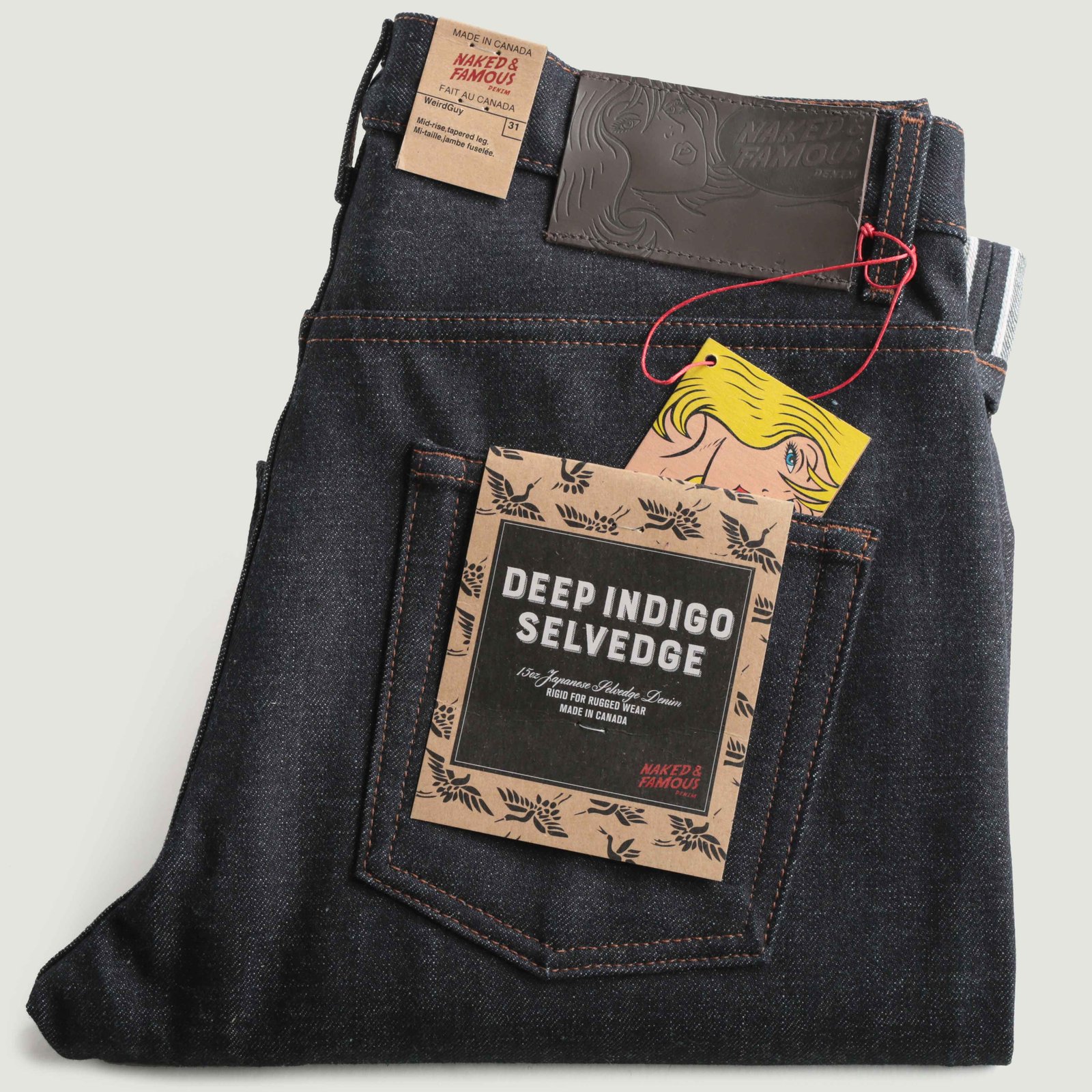 vignette flâneurs NAKED & FAMOUS WeirdGuy Deep Indigo Rigid Selvedge toile