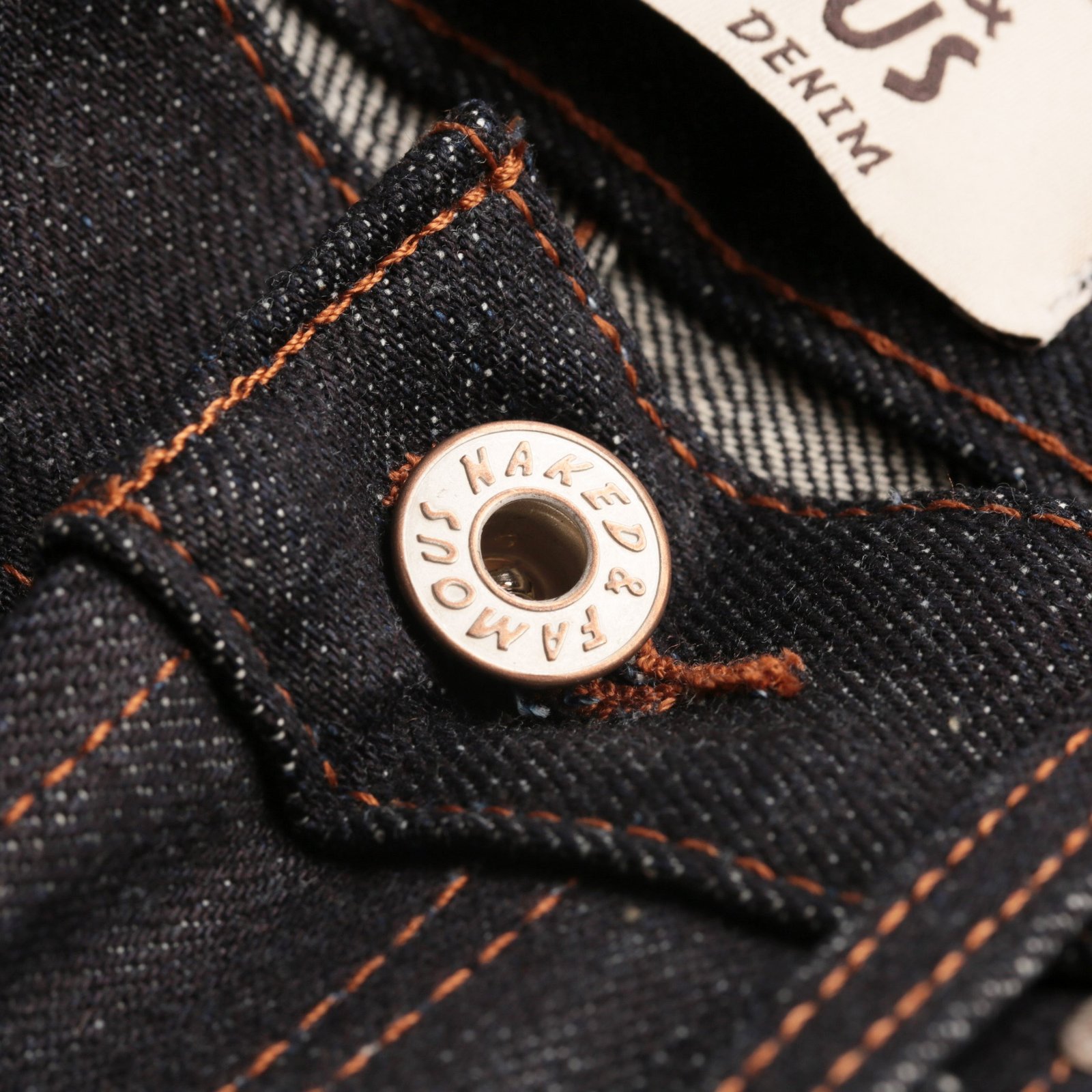 NAKED & FAMOUS SuperGuy Deep Indigo Rigid Selvedge button fly jeans