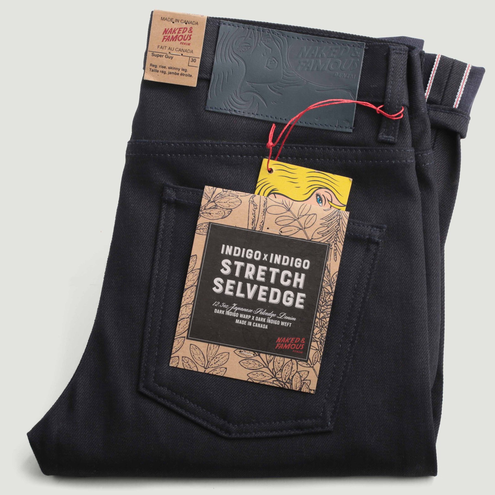 photo vignette flâneurs NAKED & FAMOUS SuperGuy Indigo X Indigo Stretch Selvedge