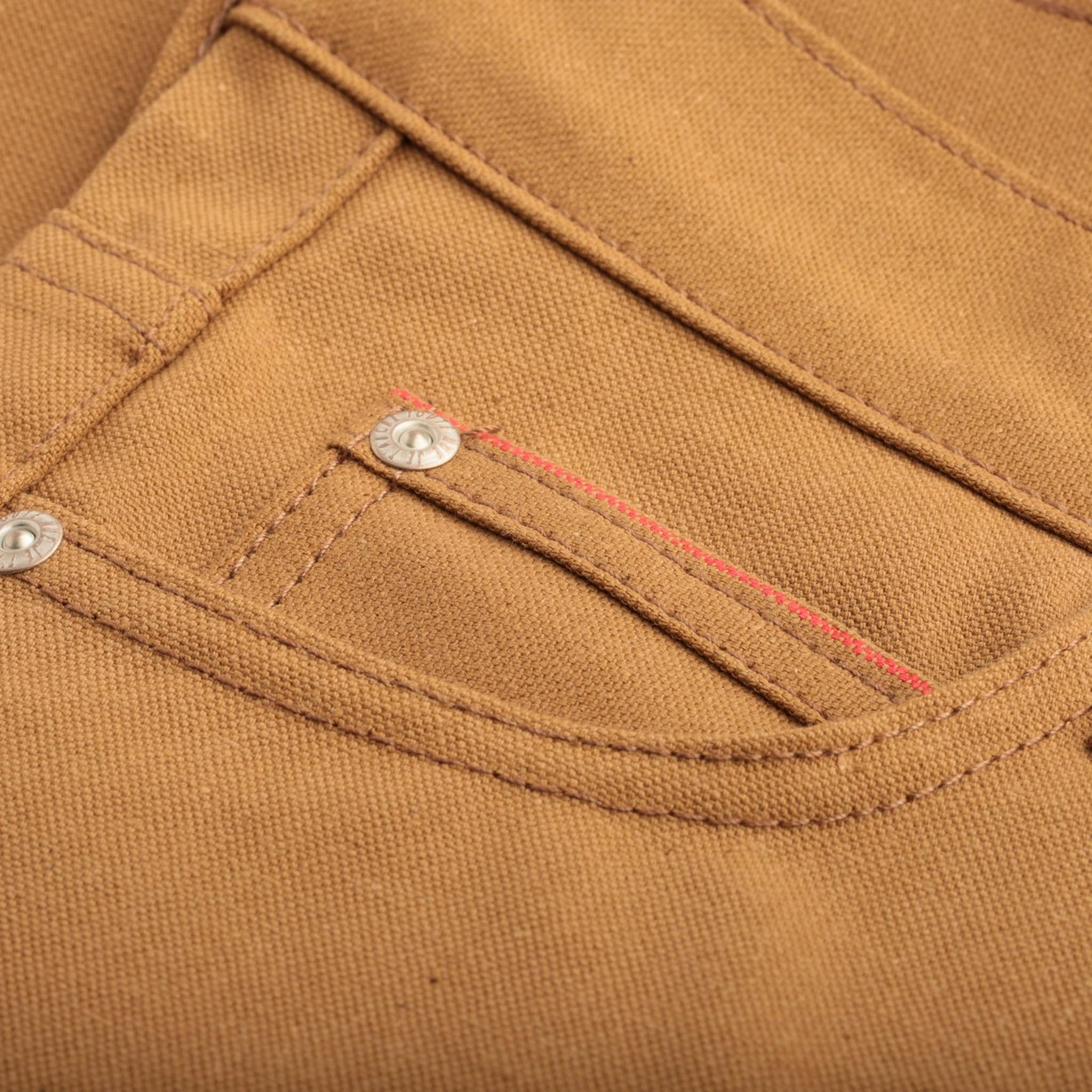 flâneurs NAKED & FAMOUS SuperGuy Army Green "Duck" Canvas Selvedge coin pocket