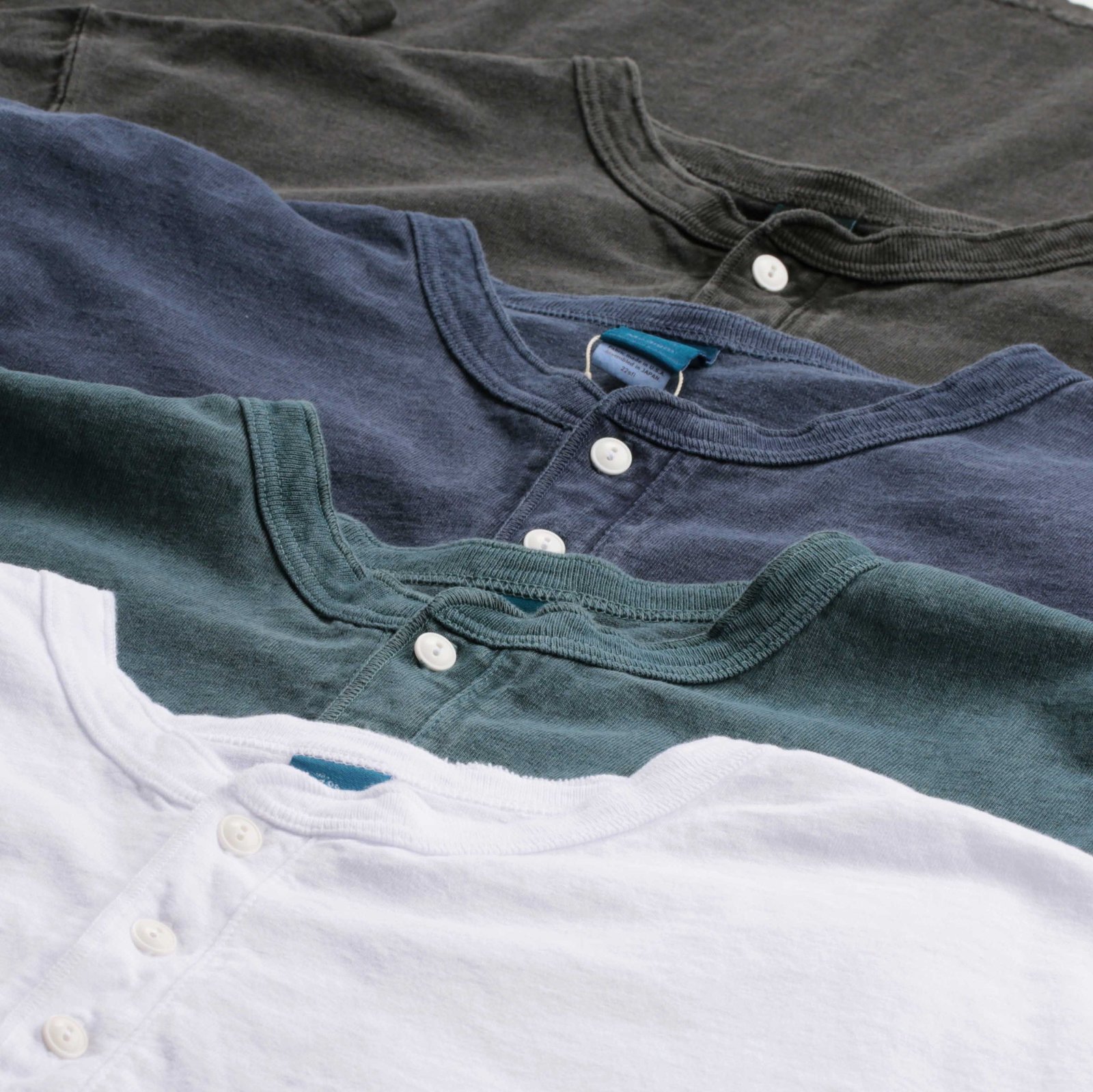 L/S Henley Tee White