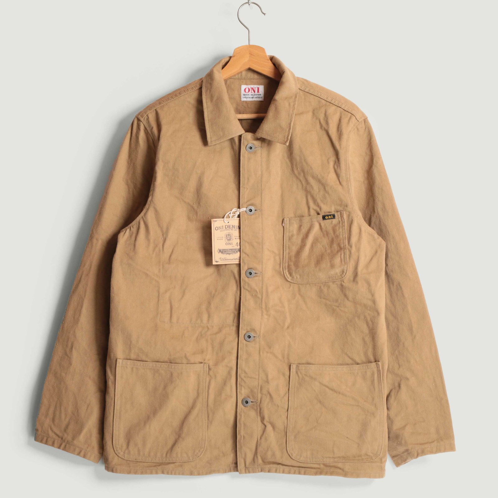 03501-KHBESF 12oz Coverall Jacket Khaki Beige