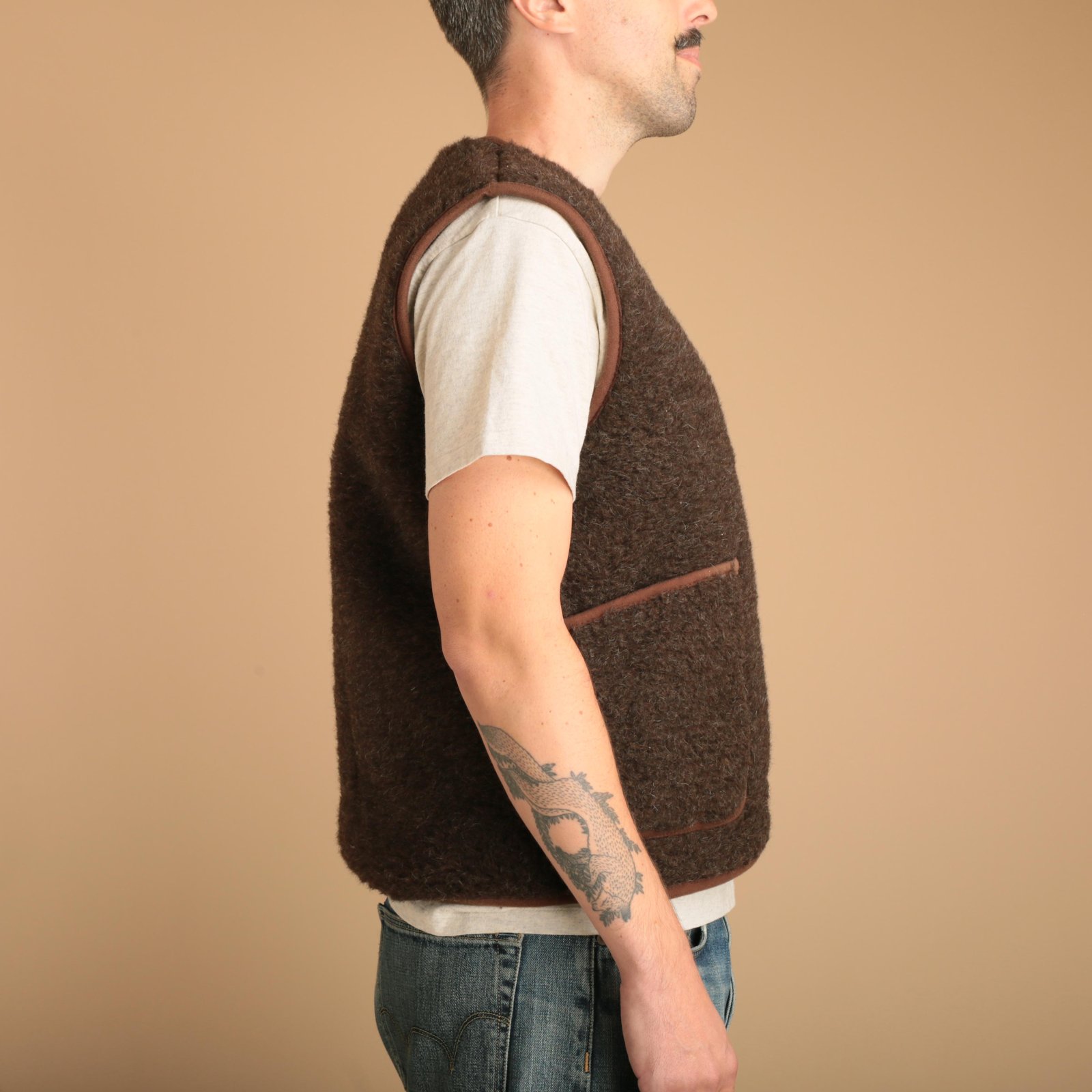 Pepitko Vest Dark Brown