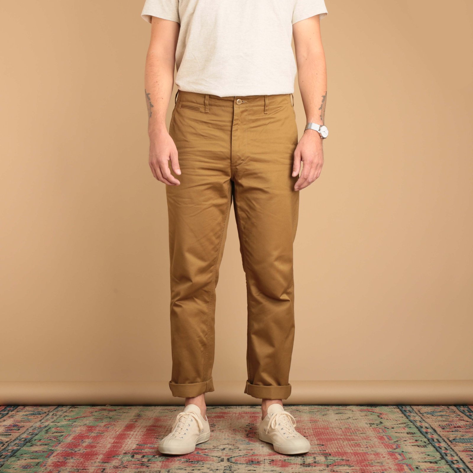 F0514 Narrow U.S. Trousers Khaki