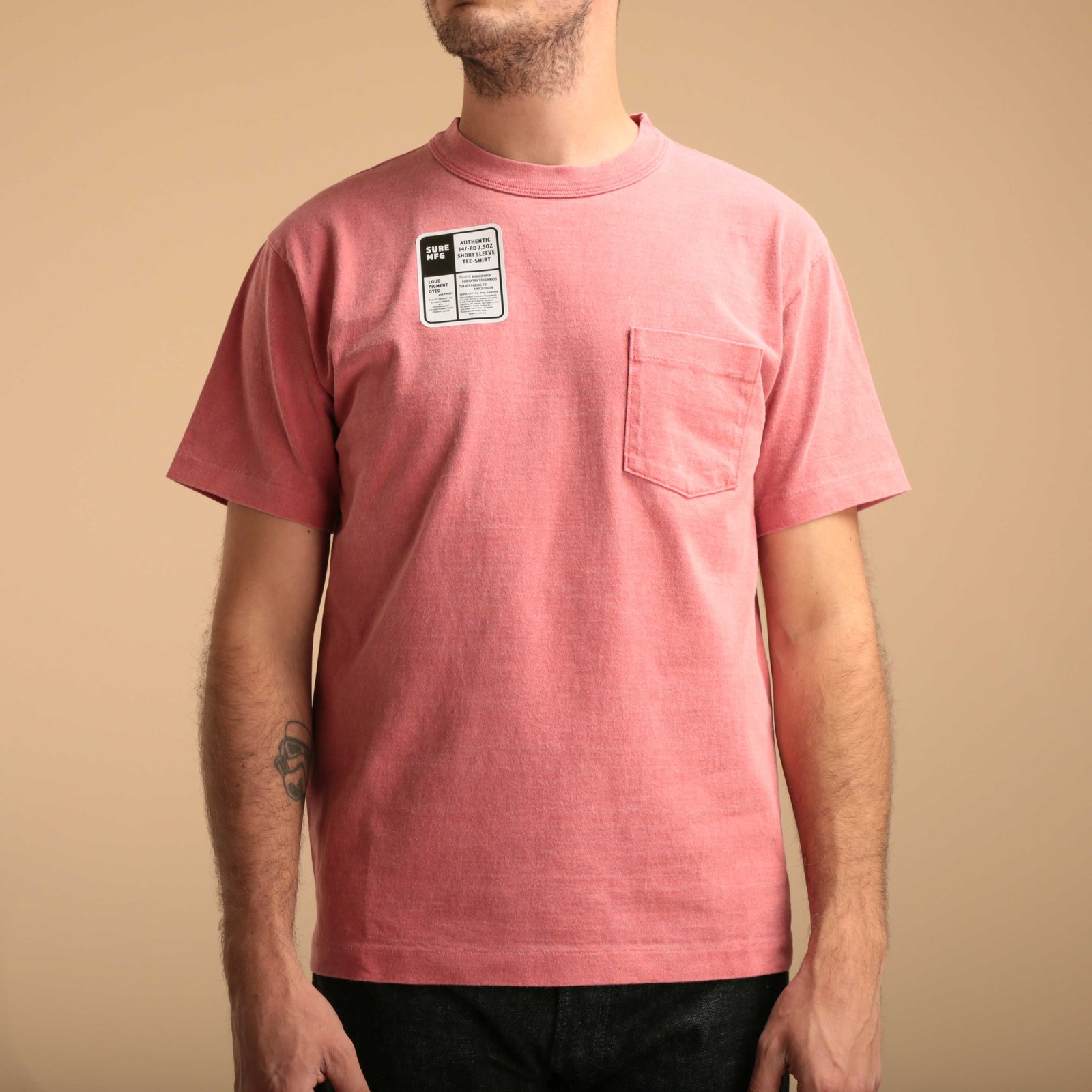 "SURE MFG" 7,5oz Pocket S/S Tee Sweet Chili