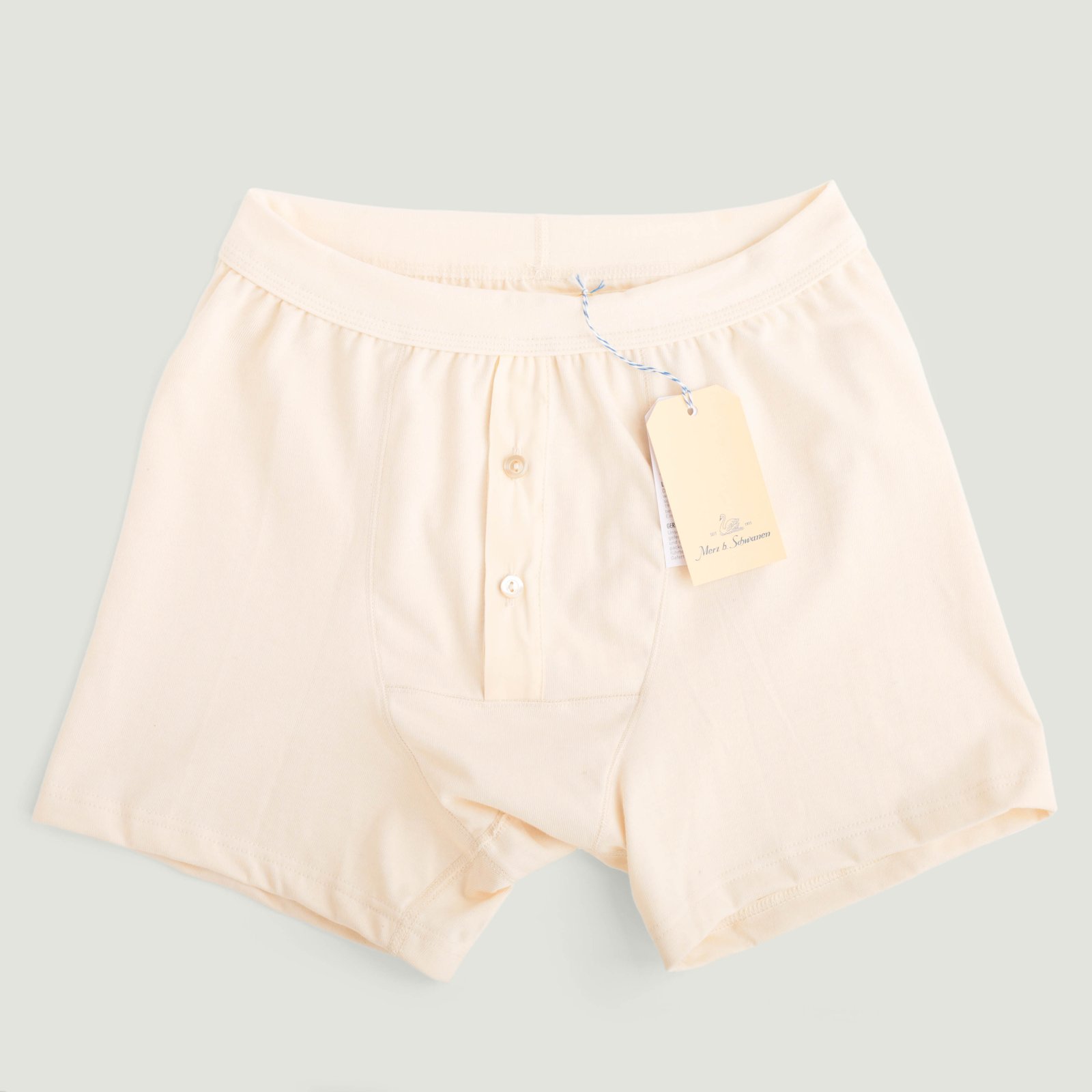 Loopwheeled Boxer Button Fly Natural