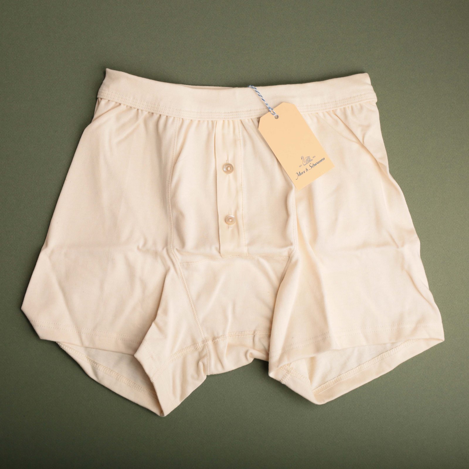 Loopwheeled Boxer Button Fly Natural