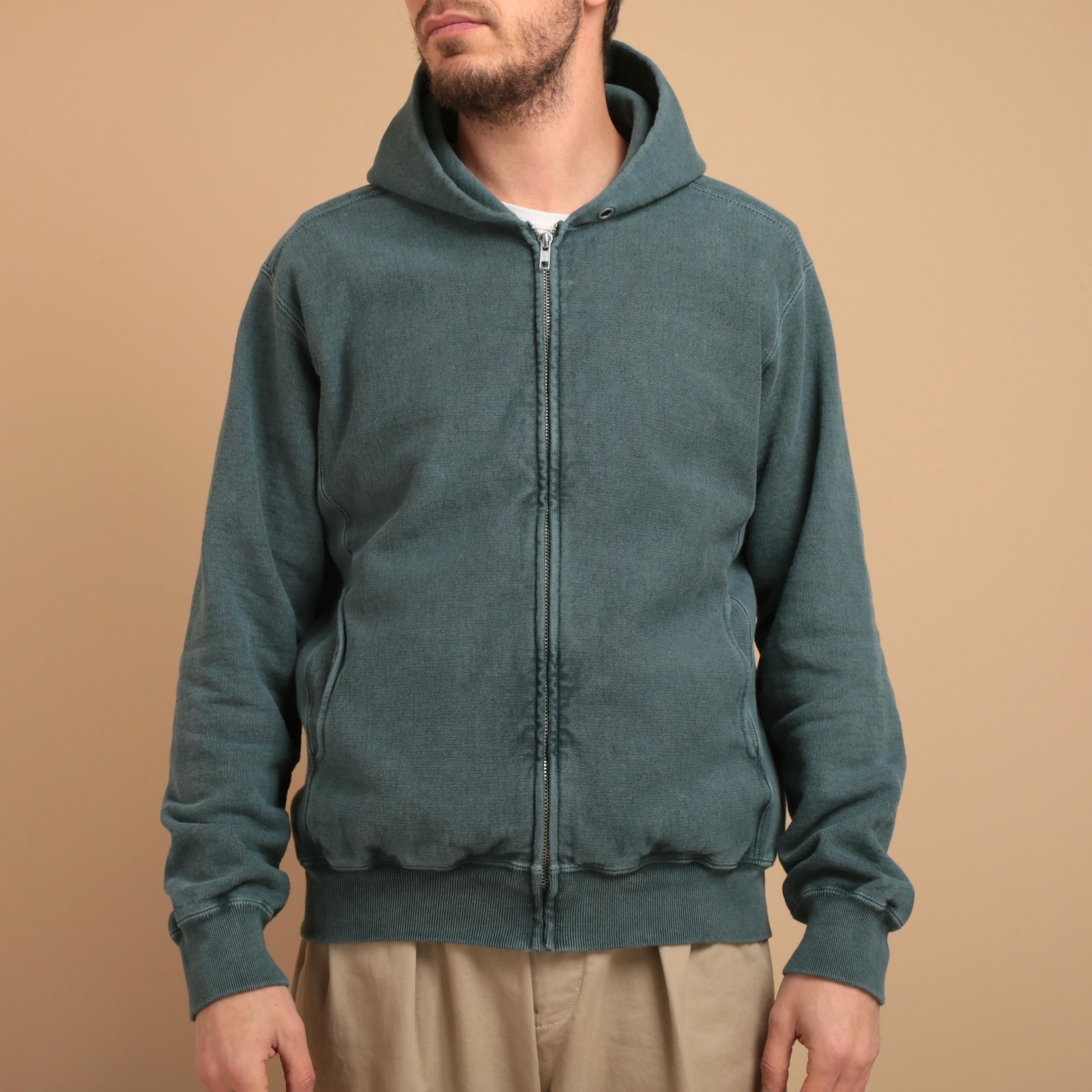 Heavy Zip Hood Sweat P-Slate