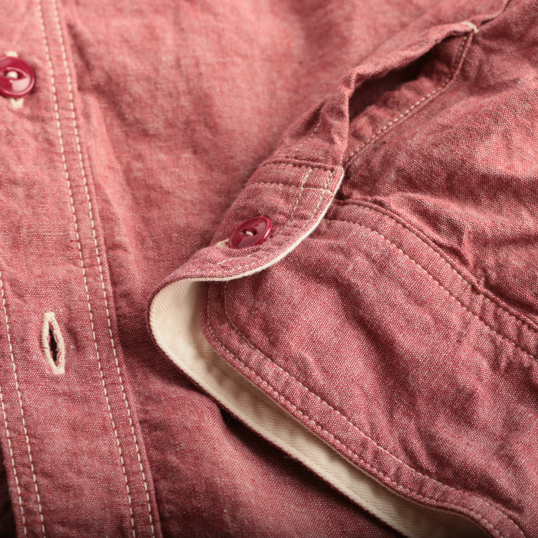 5oz Chambray Work Shirt Red