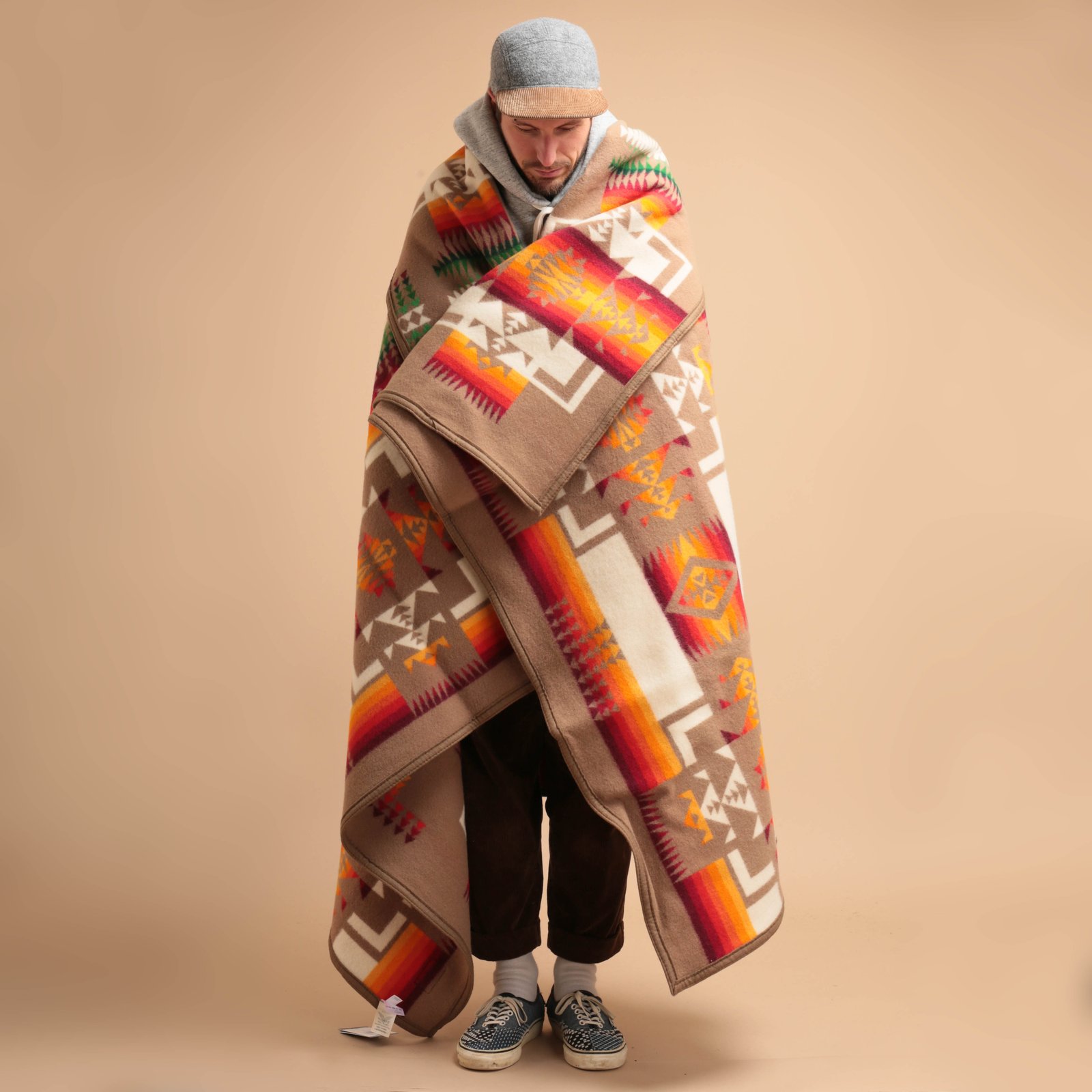 Large Chief Joseph Blanket in Khaki
