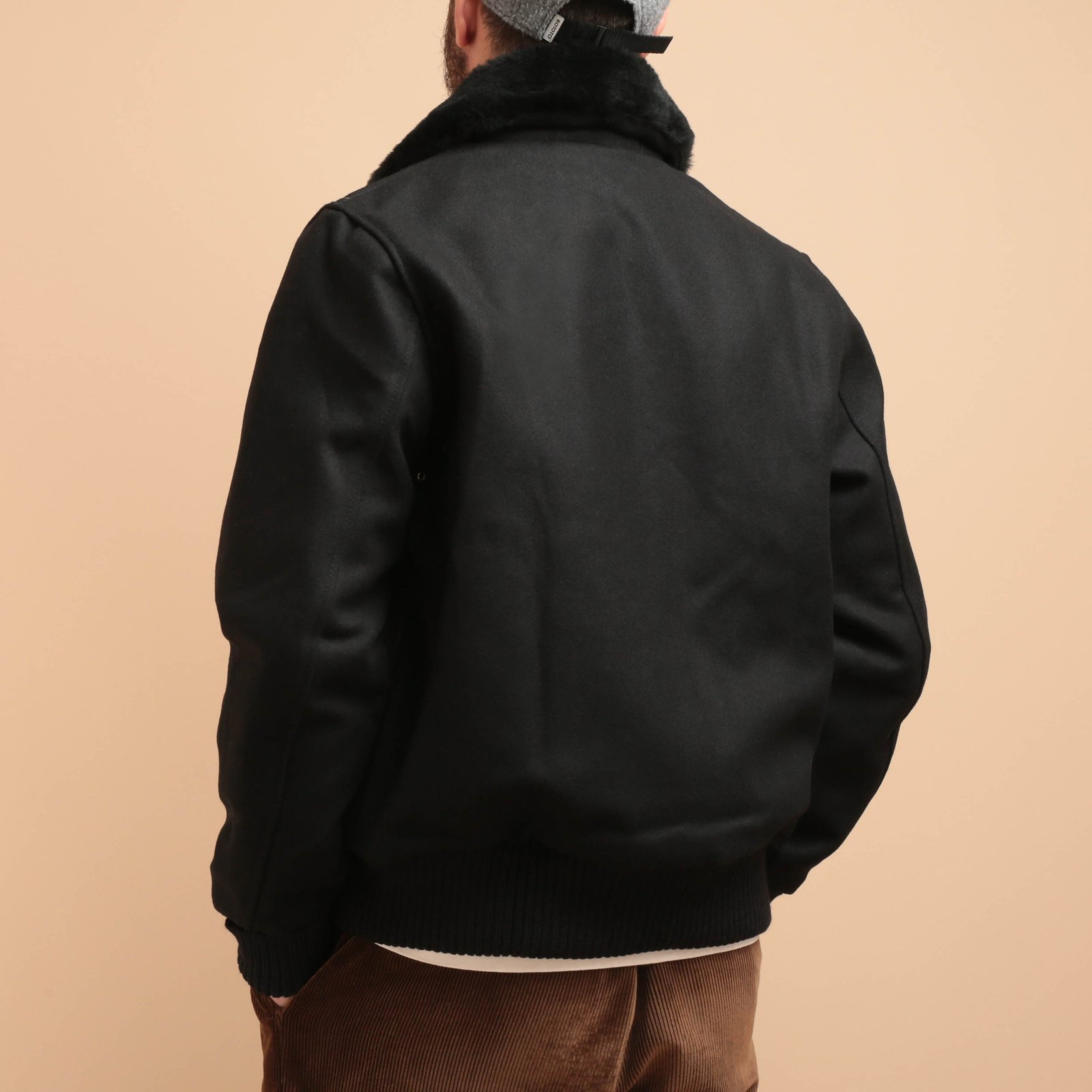 Flyer's Club Jacket Melton Wool Black