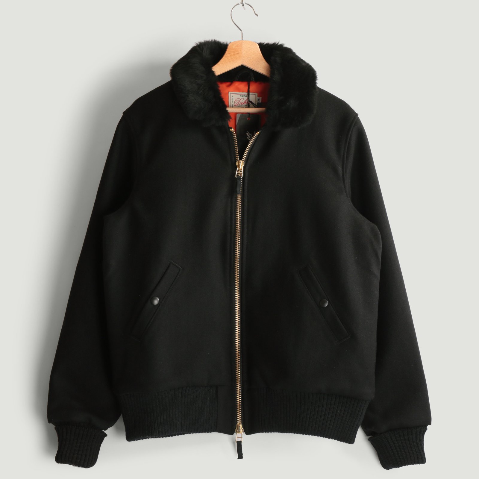 Flyer's Club Jacket Melton Wool Black