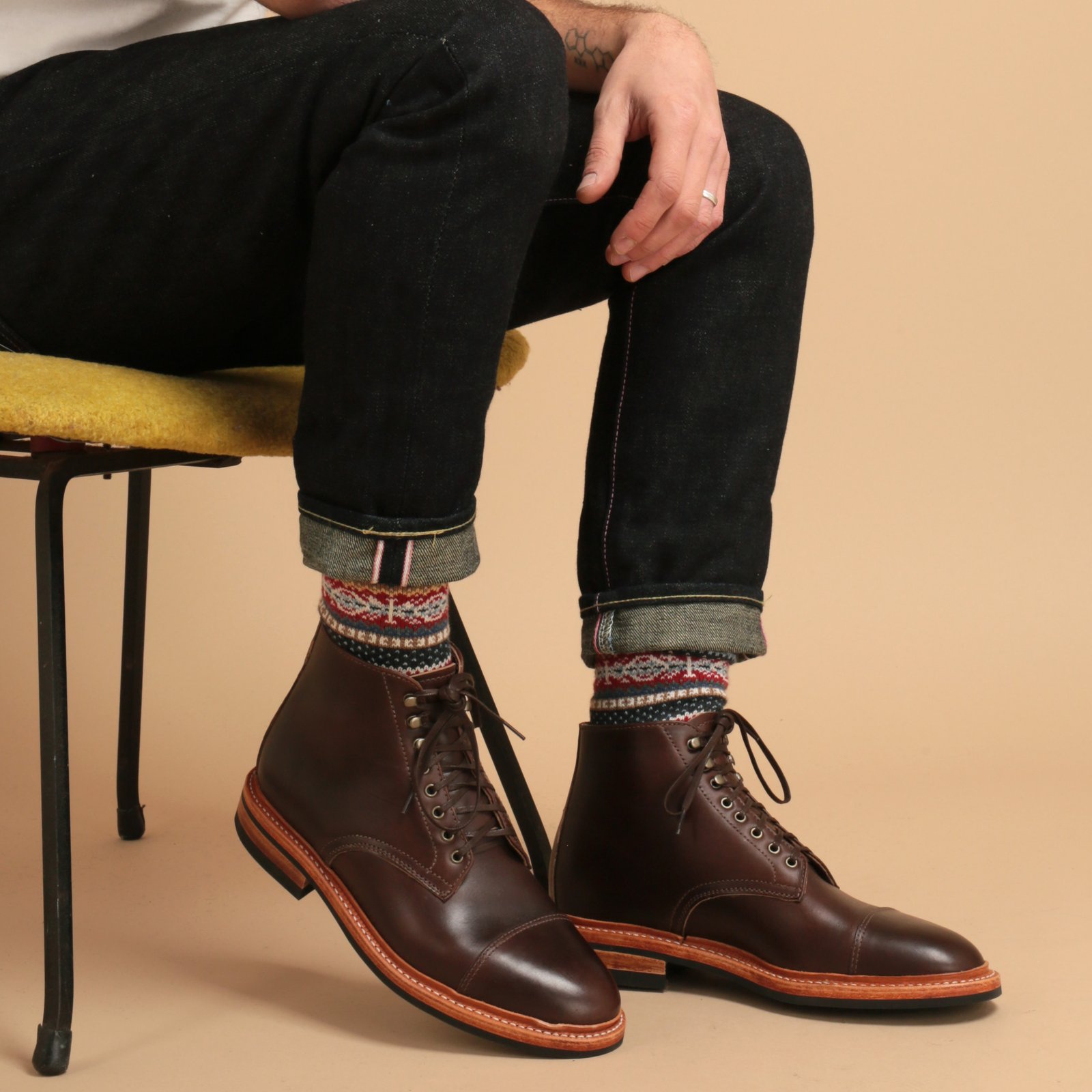 Cap-Toe Lakeshore Boot Brown Chromexcel