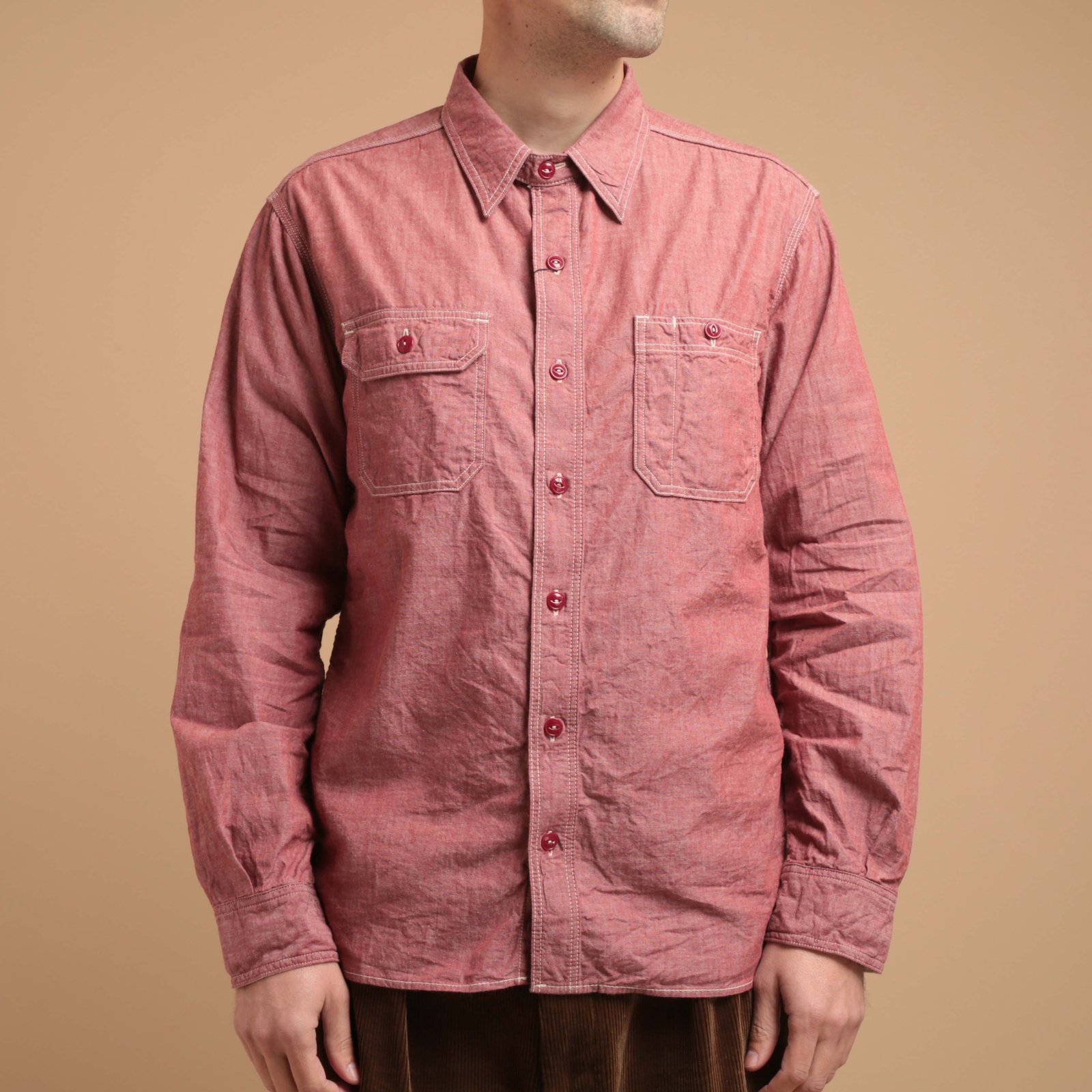 5oz Chambray Work Shirt Red