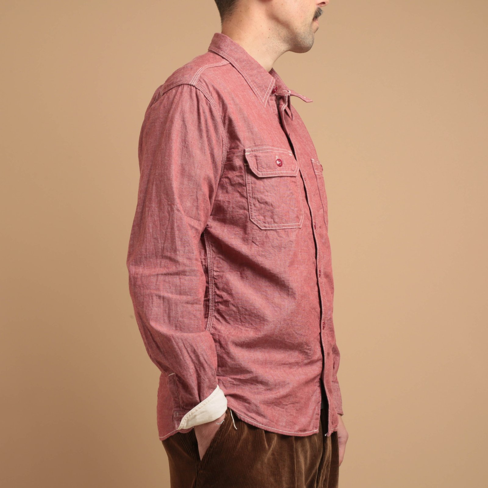 5oz Chambray Work Shirt Red