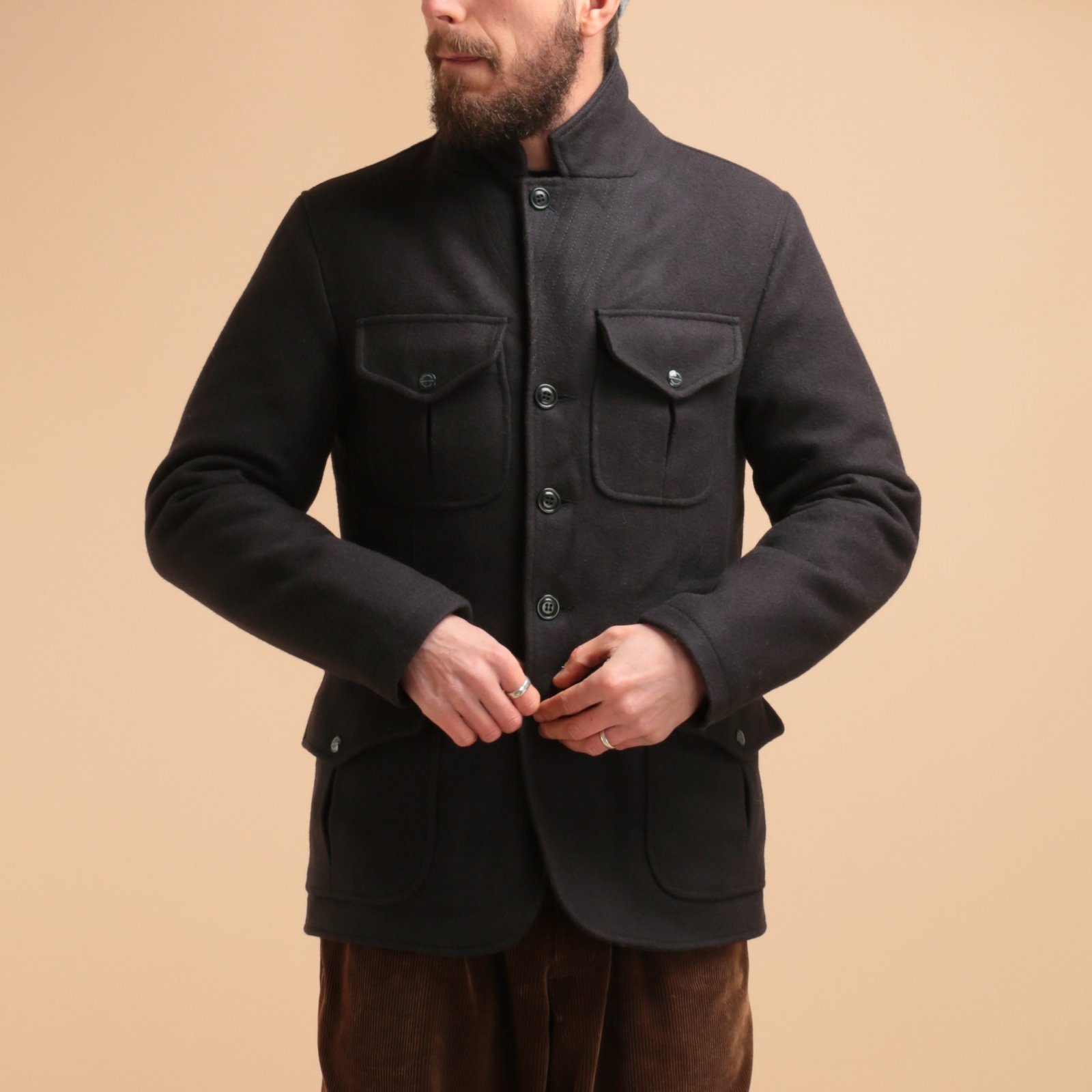 Wool Alligator Jacket Navy