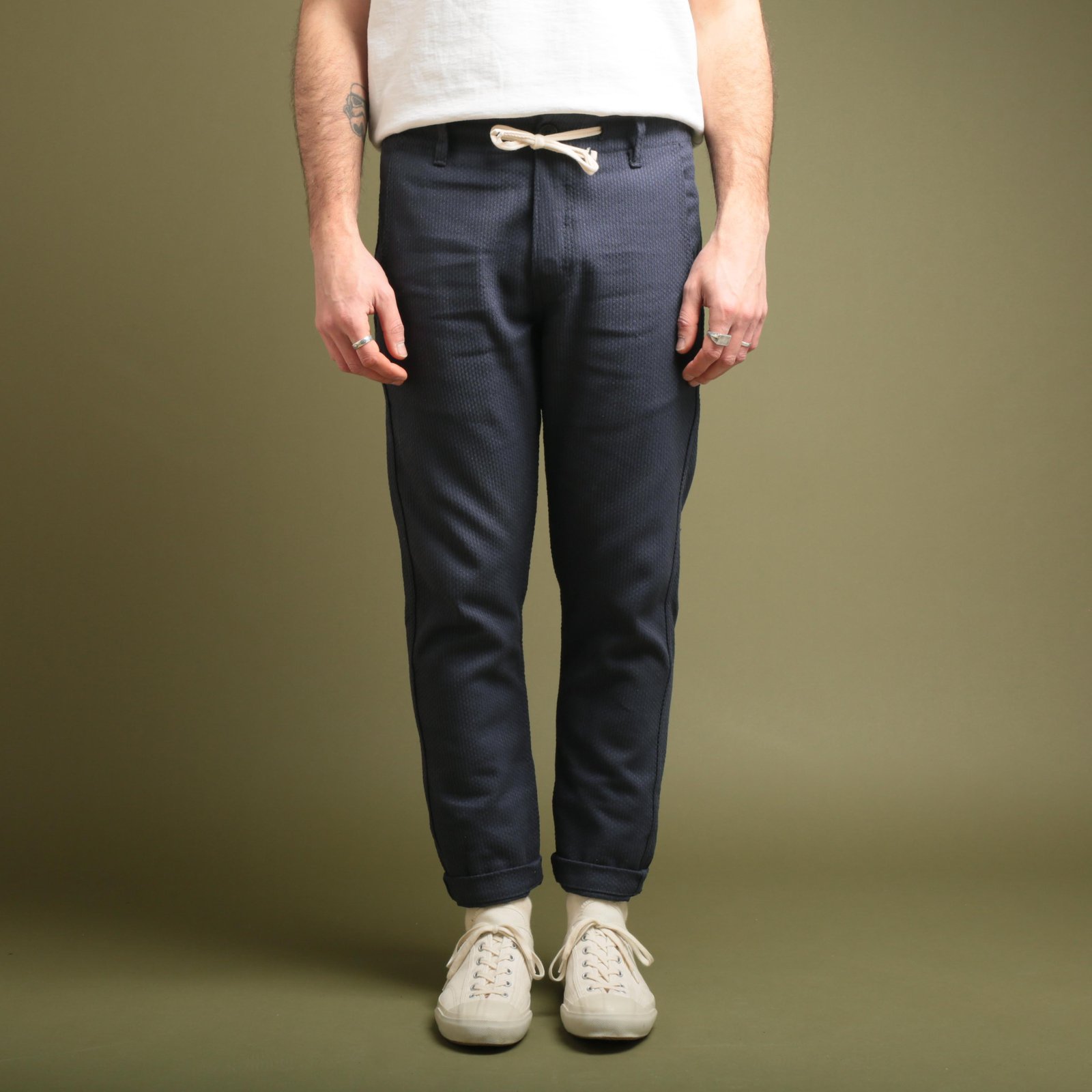 Boarder Pant Navy Sashiko