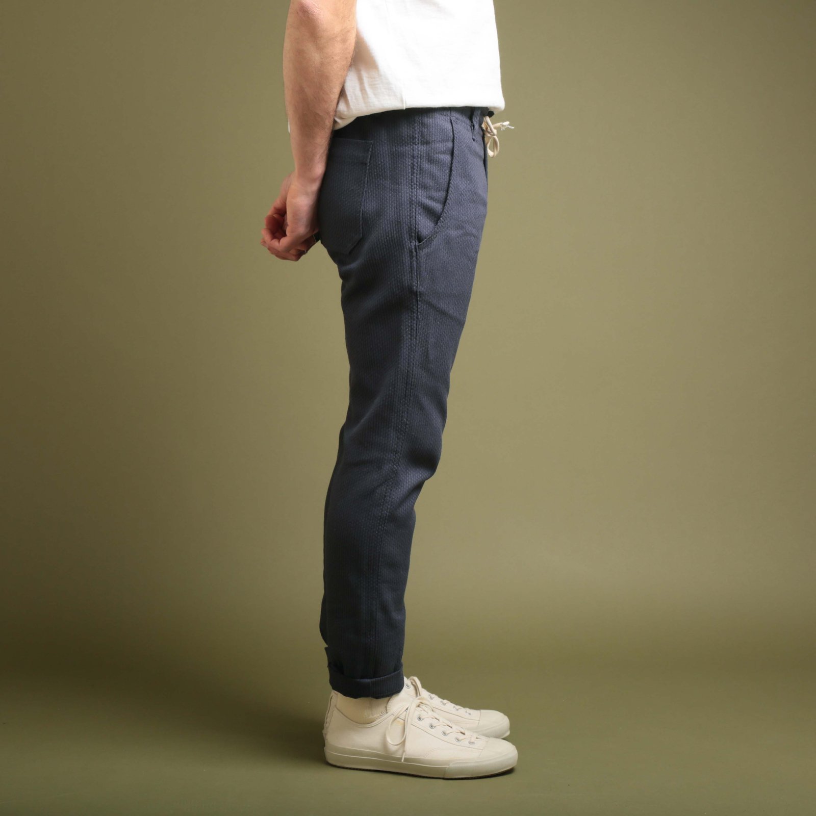 Boarder Pant Navy Sashiko