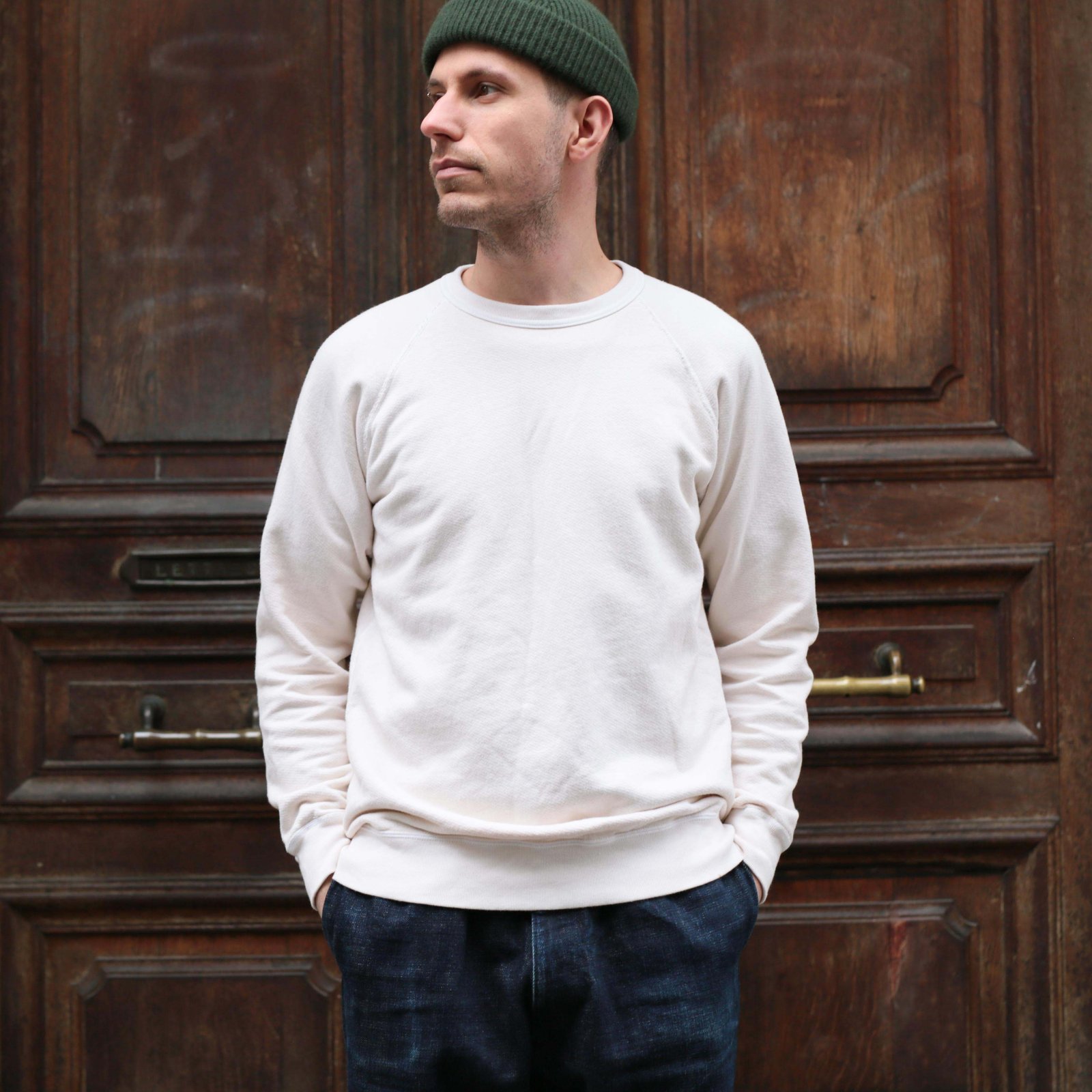 Raglan Crewneck Sweatshirt P-Natural
