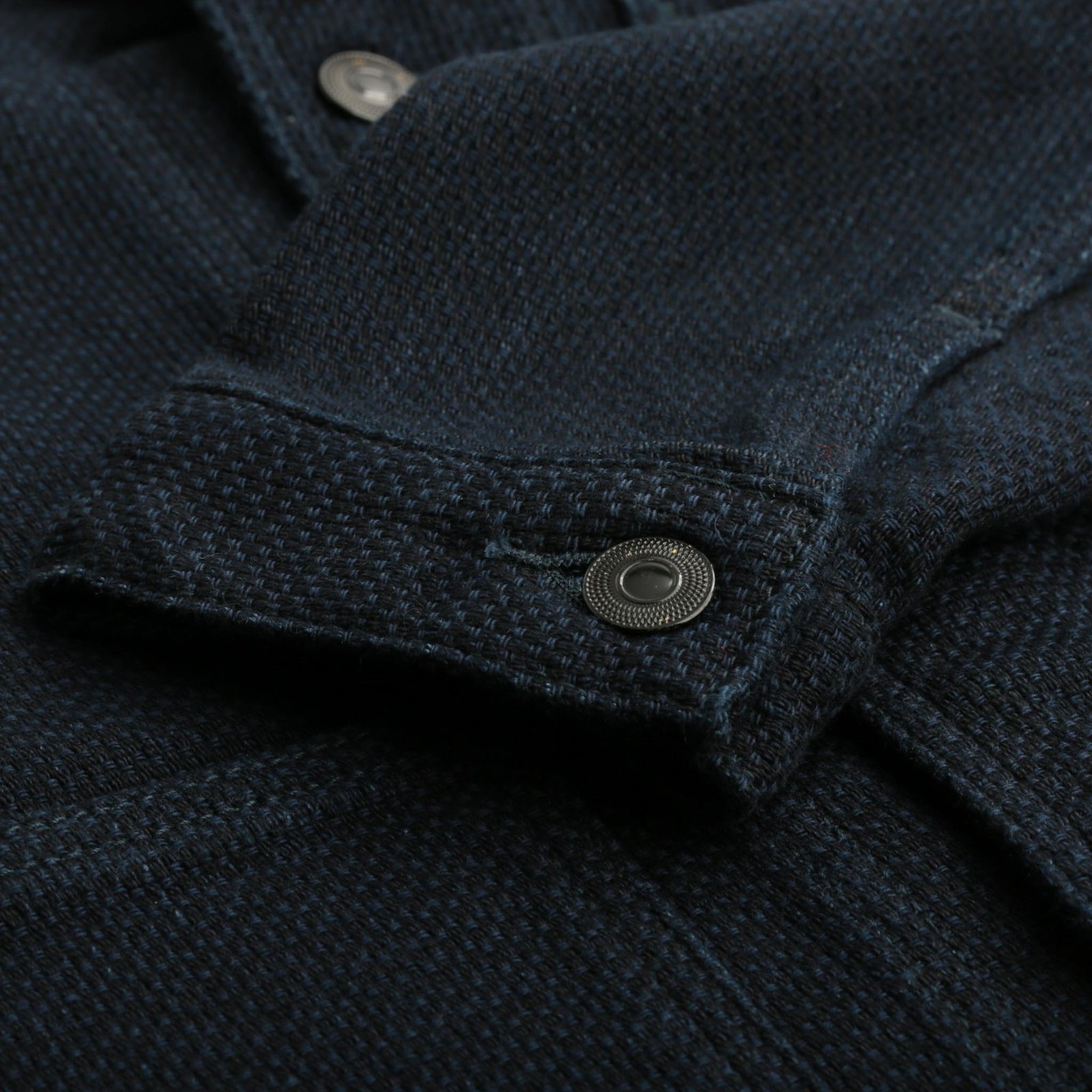 MOMOTARO Dobby Coverall Jacket Indigo Sleeve Flâneurs
