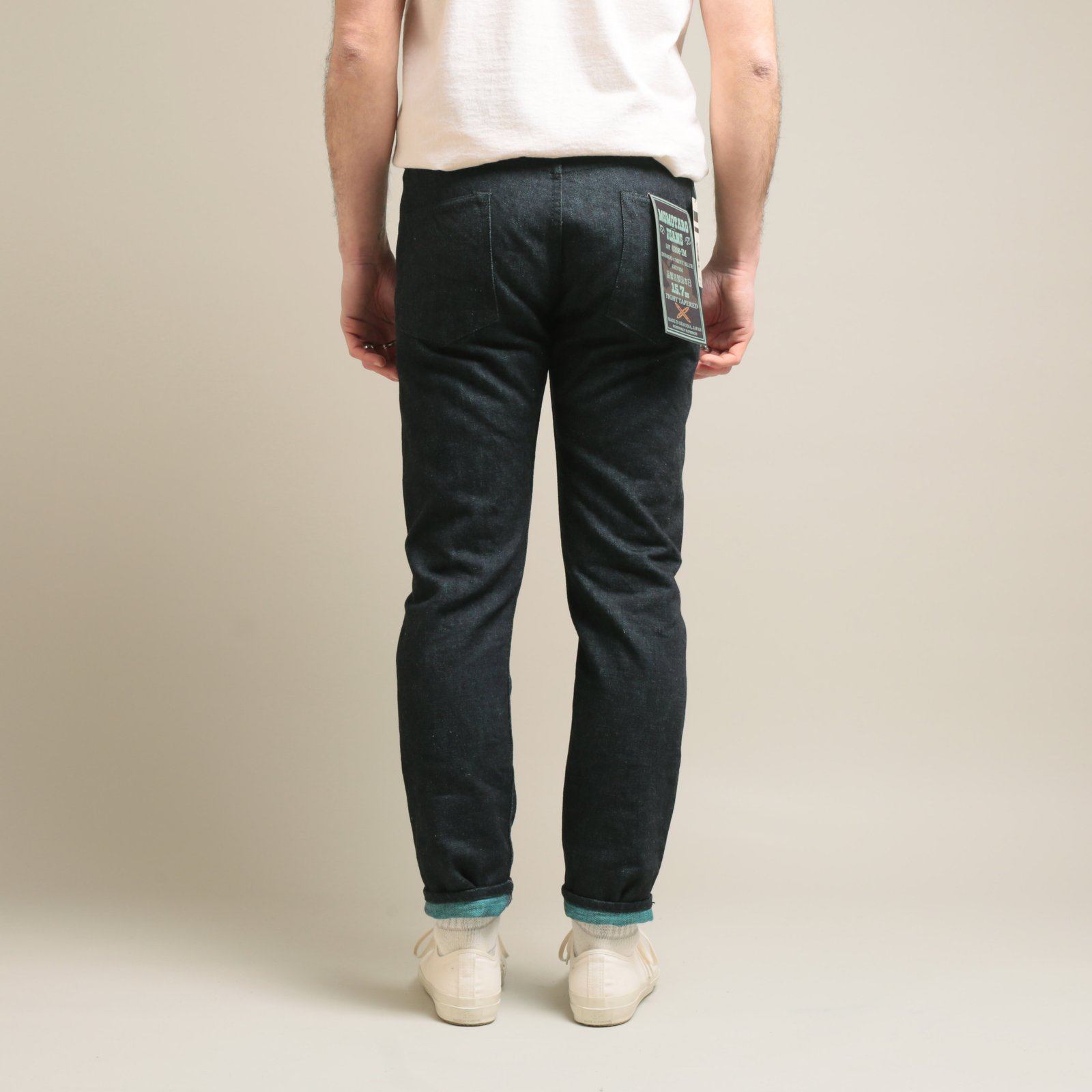 0306-IM Tight Tapered 15,7oz Indigo x Mint