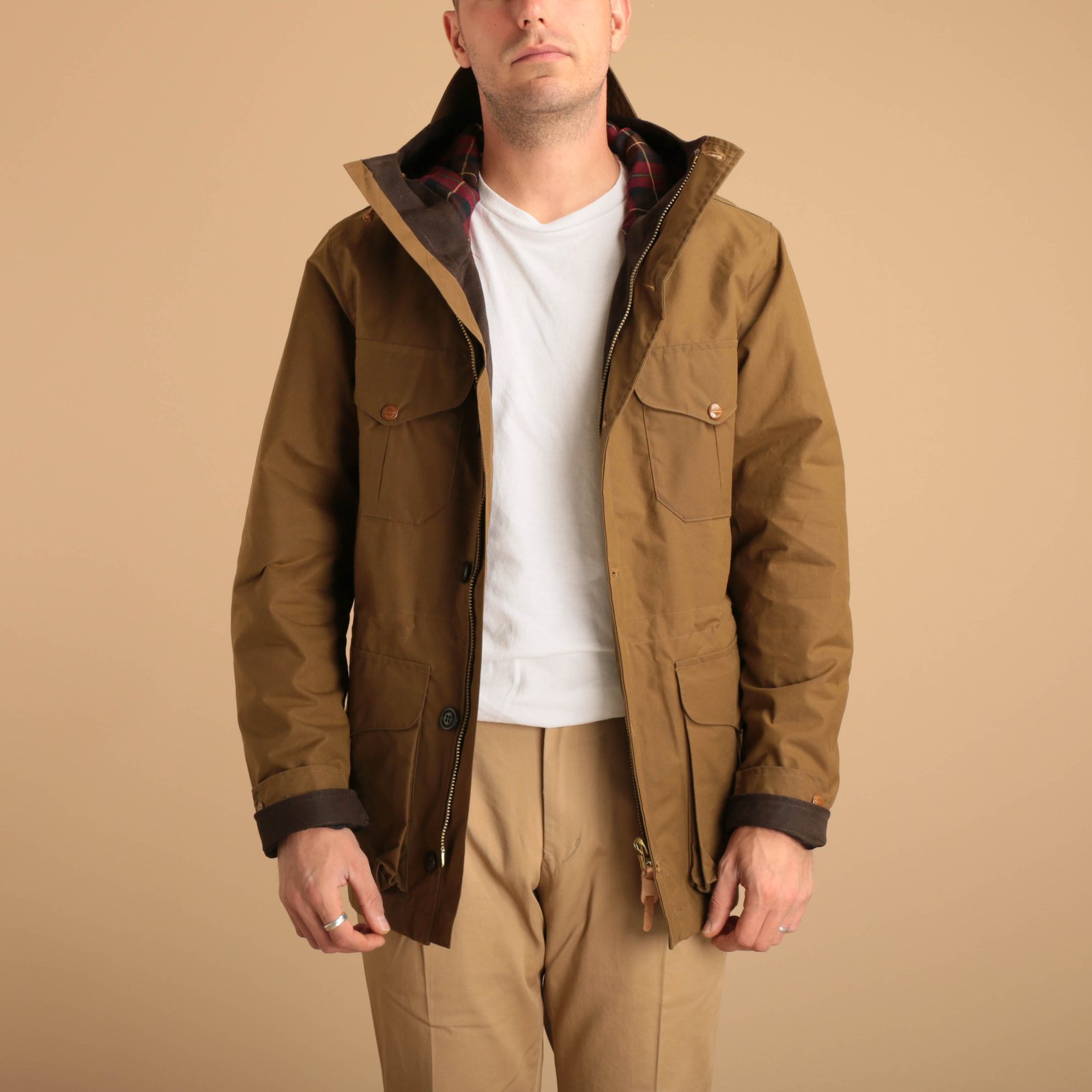 Dark Tan Rain Weekender Coat
