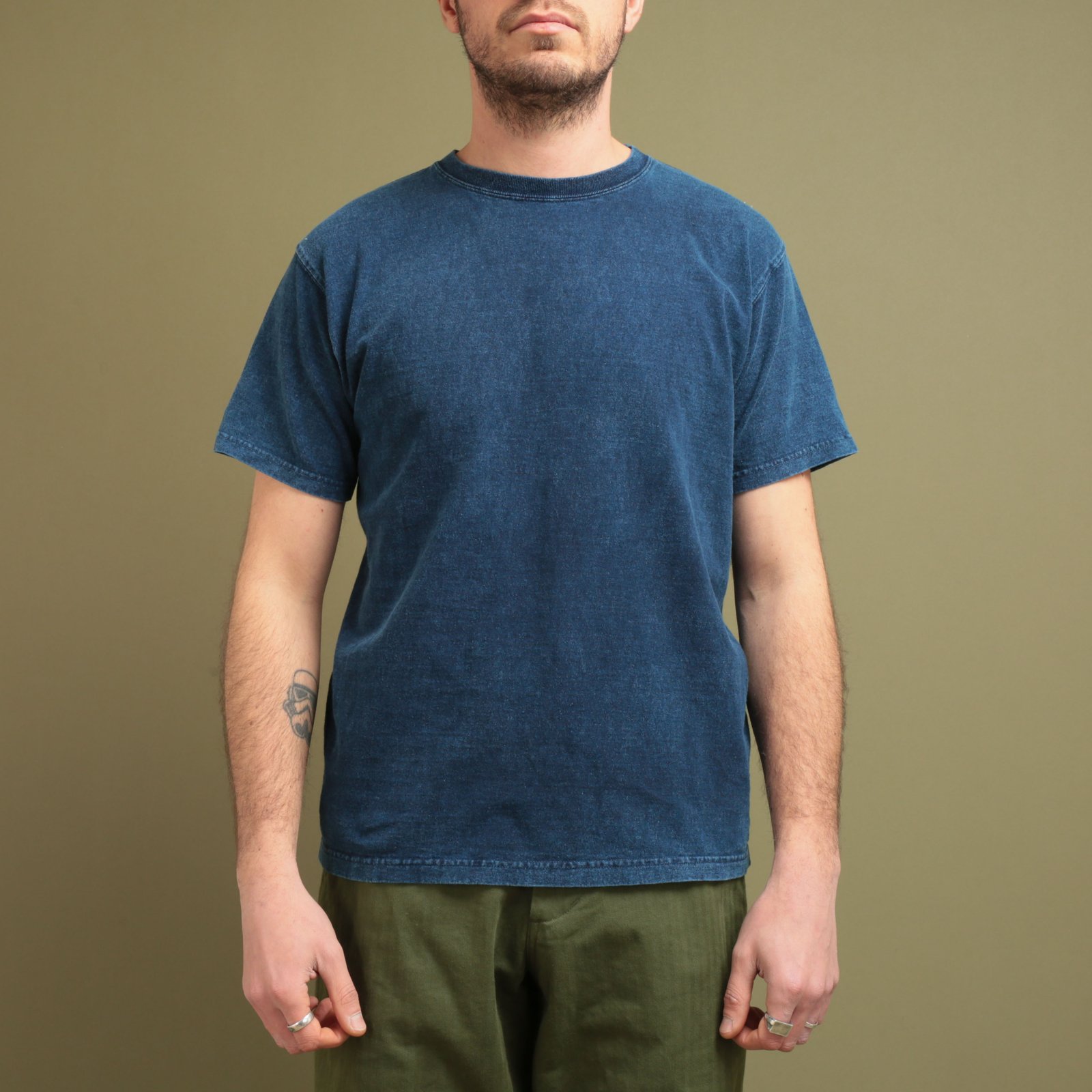 Short Sleeve Crew T-Shirt Indigo Shave