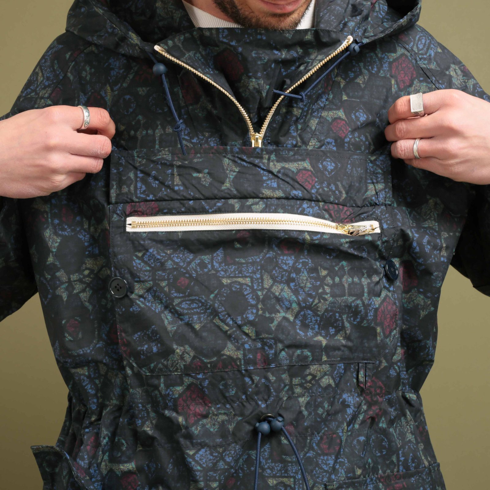 Eurosports Nylon Ripstop Batik Print Anorak