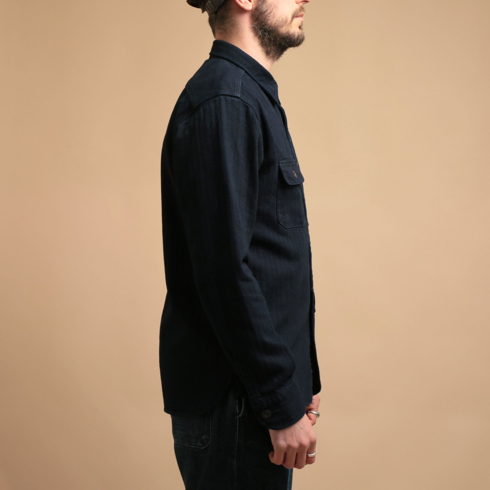 Indigo Herringbone Workshirt