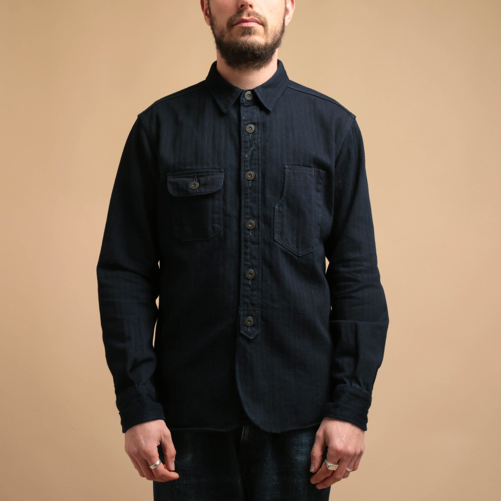 Indigo Herringbone Workshirt