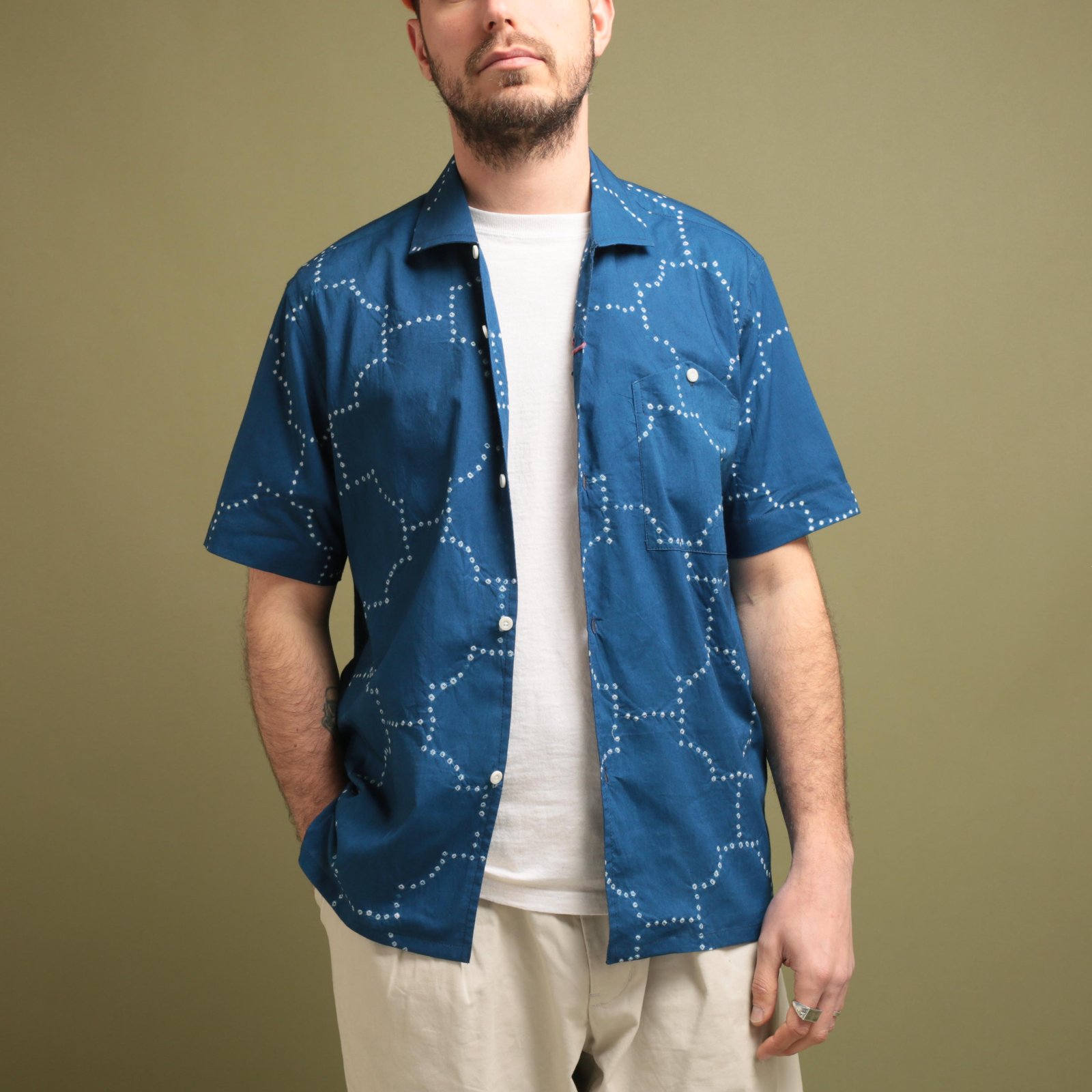 KARDO x FLÂNEURS / S/S Shirt Bandhani Indigo