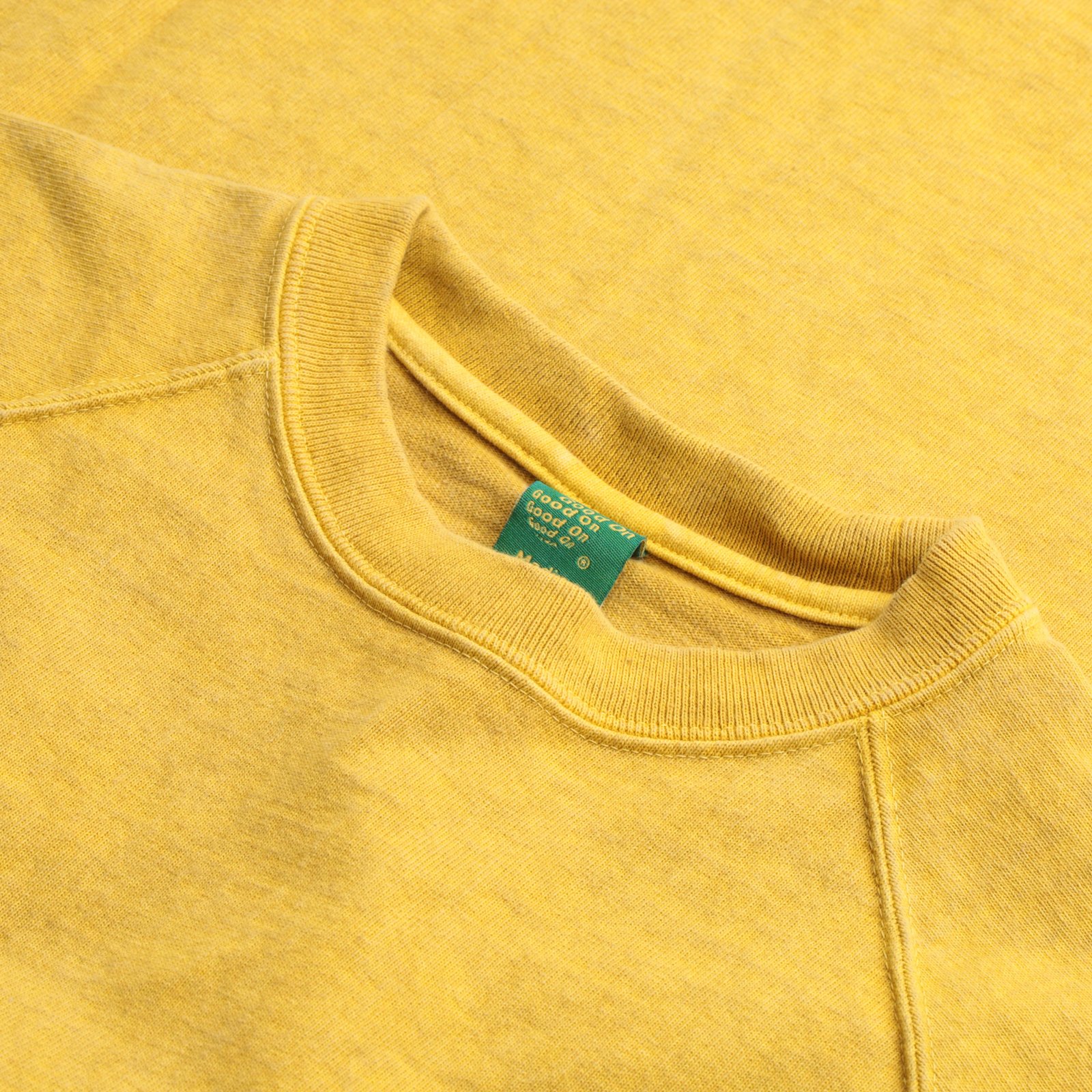 Short Sleeve Heavy Raglan Pocket Tee - Banana Yellow