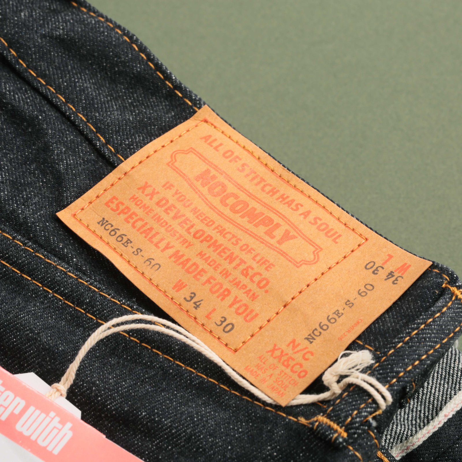 "NO COMPLY" Slim 13.5oz Indigo Selvedge Denim
