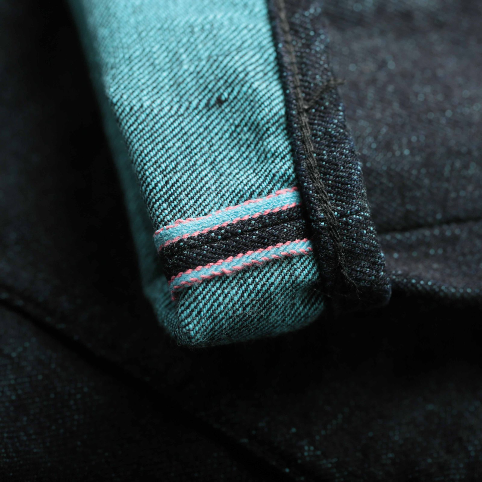 0405-IM High Tapered 15,7oz Indigo x Mint