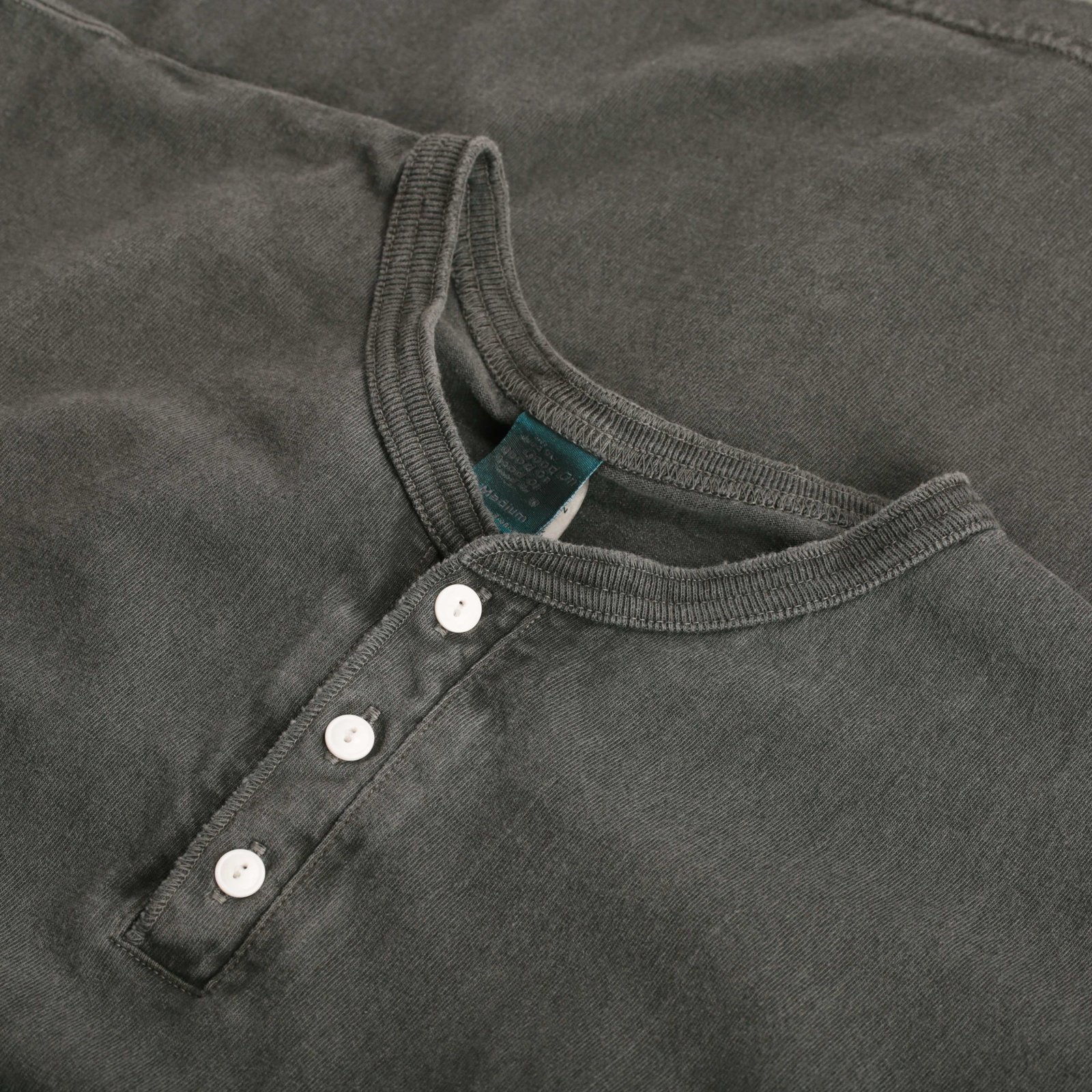 Short Sleeve Henley Tee in Pitch Black