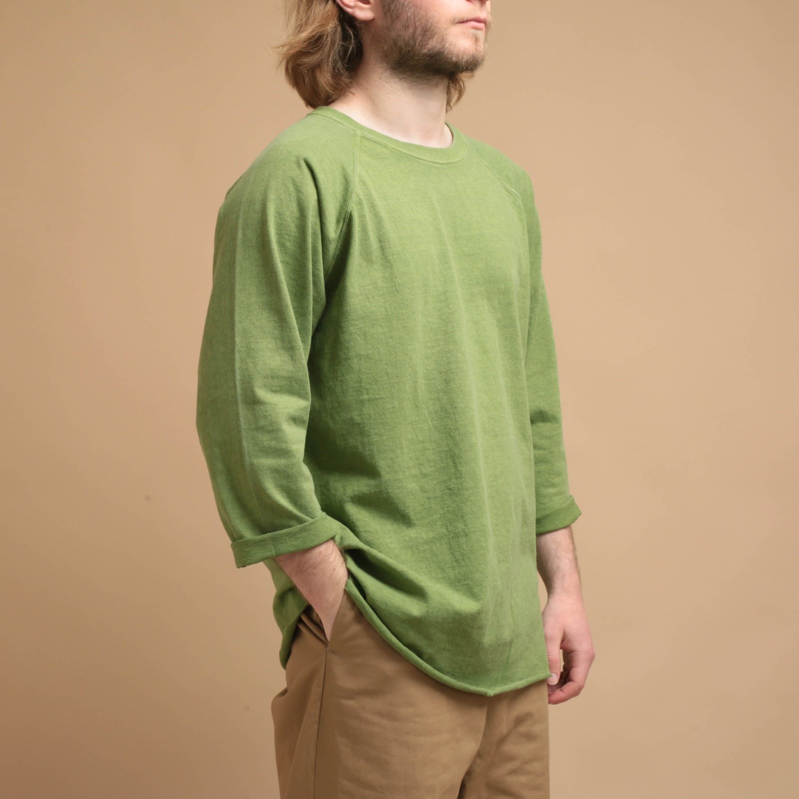 Baseball Tee Matcha Green