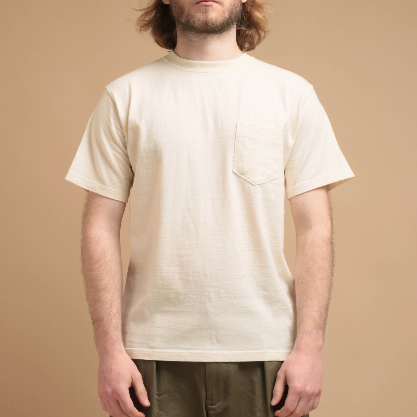 Short Sleeve Pocket T-Shirt Organic Natural