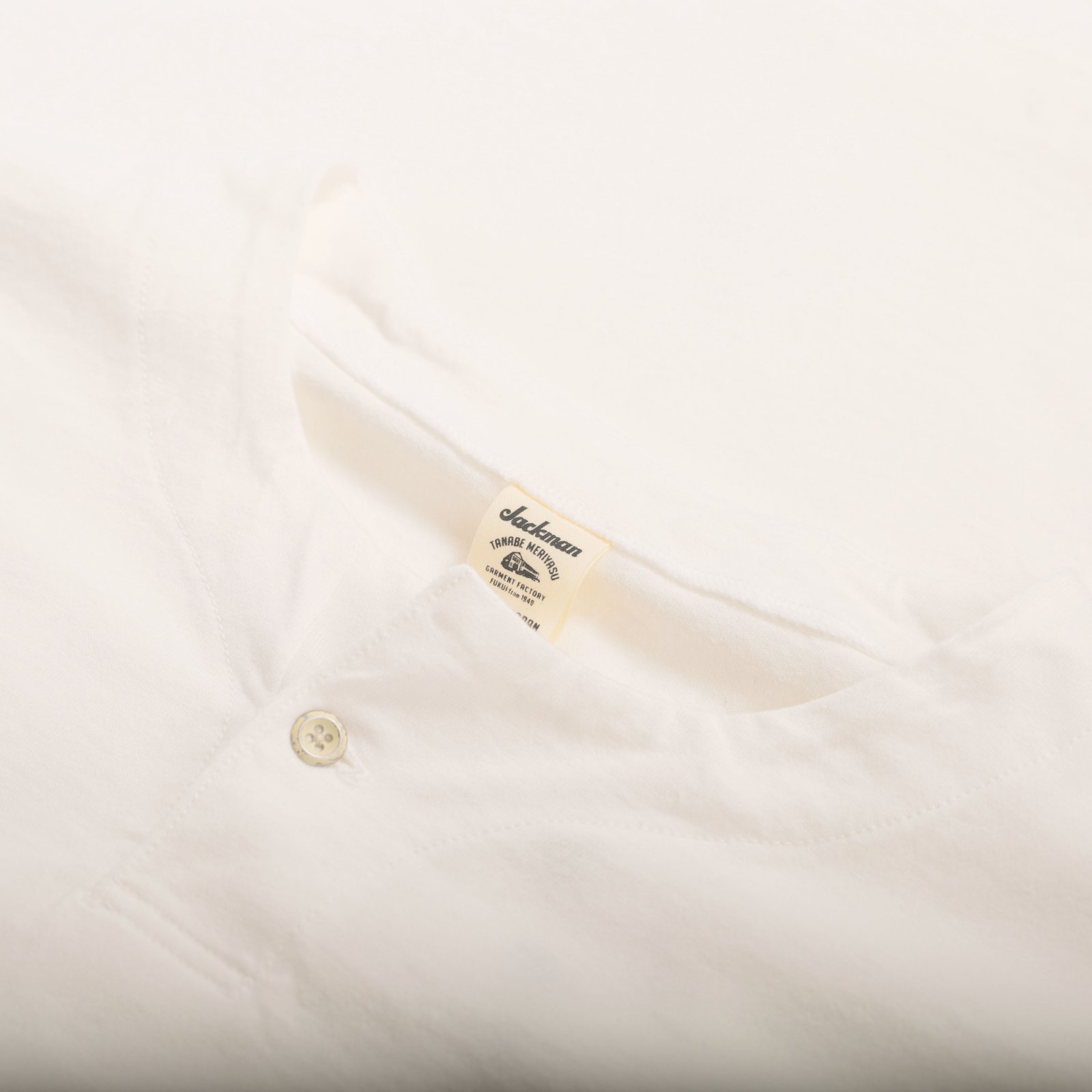 Henleyneck L/S T-Shirt White