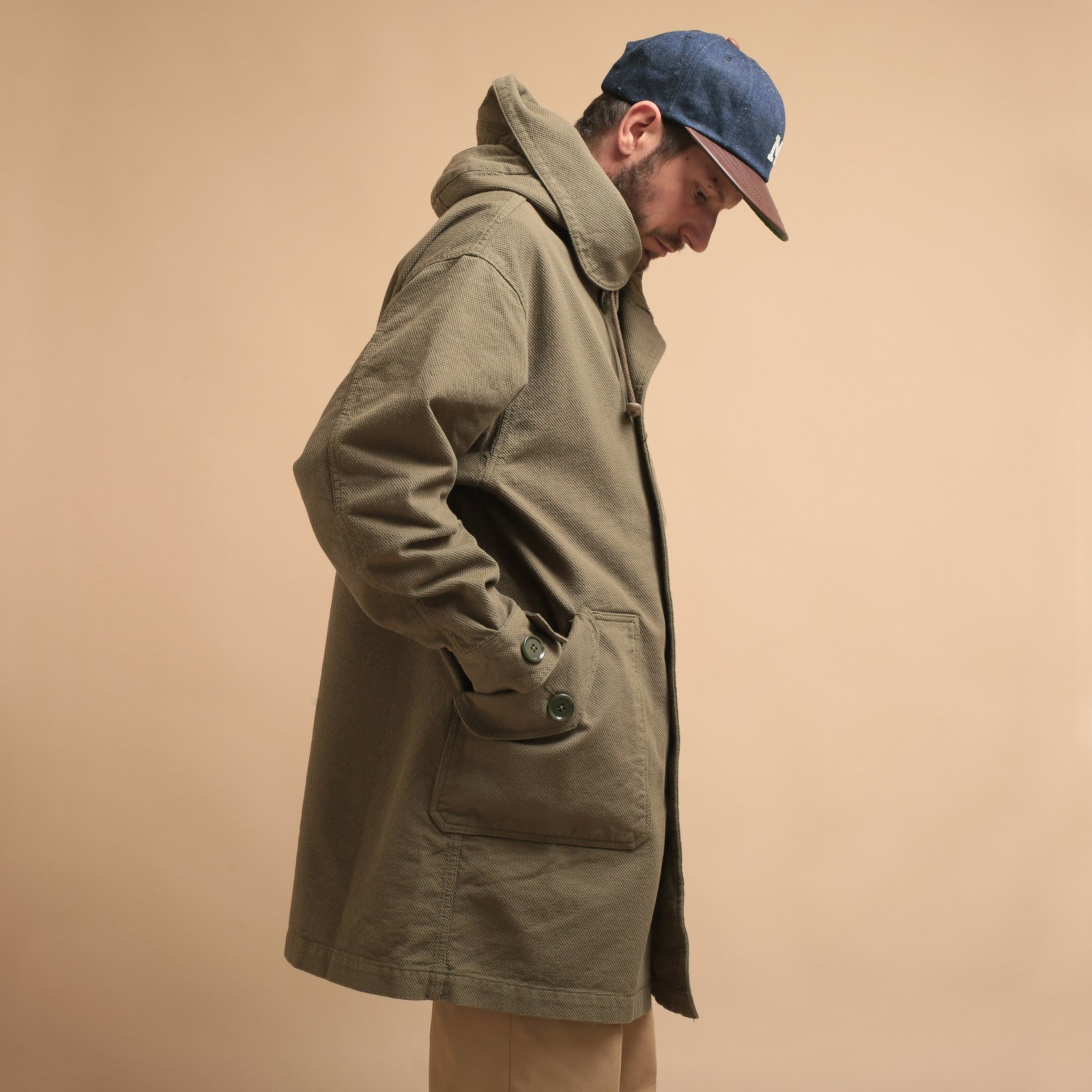 Dobby Mods Coat Olive Drab