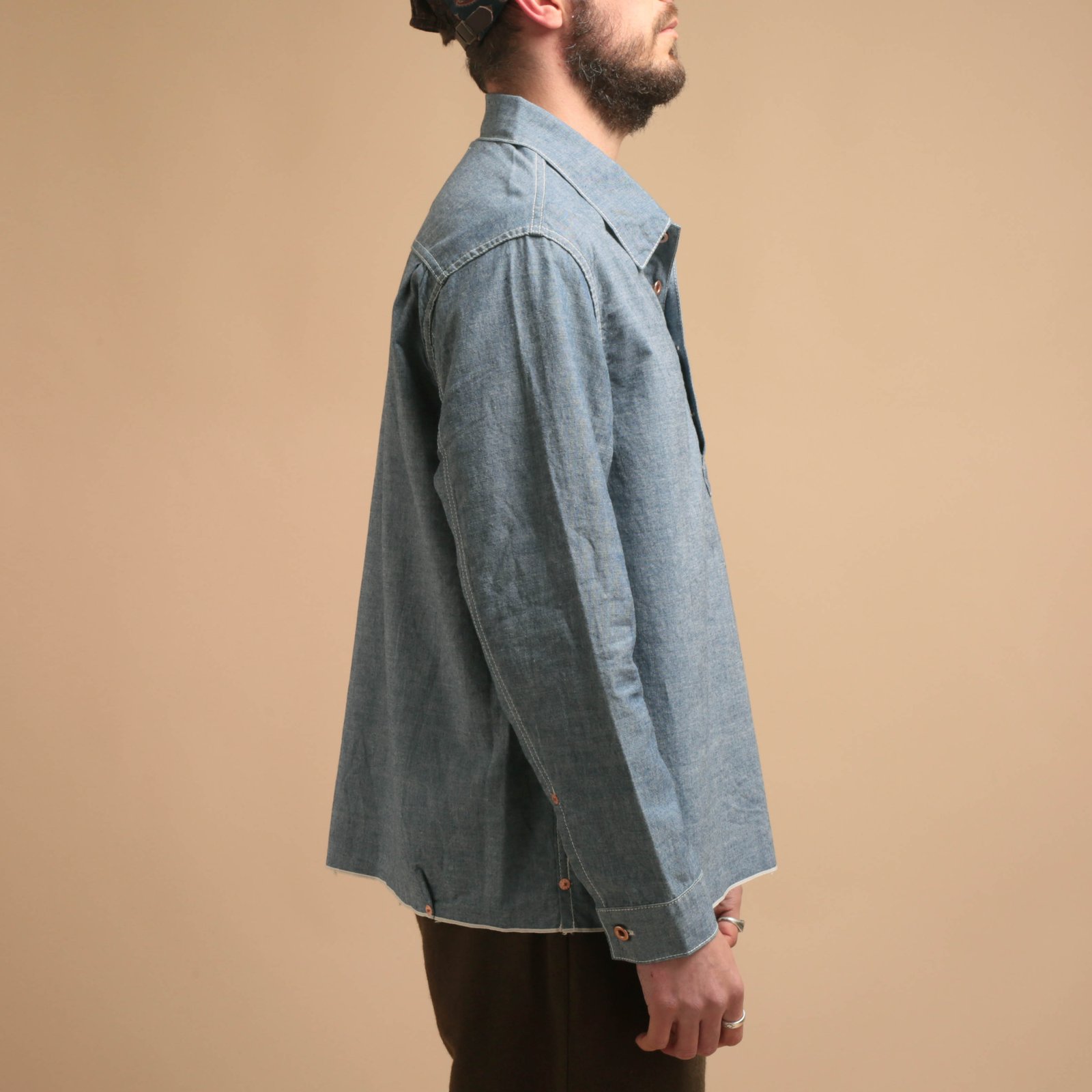 F3487 Chambray Pullover Shirt