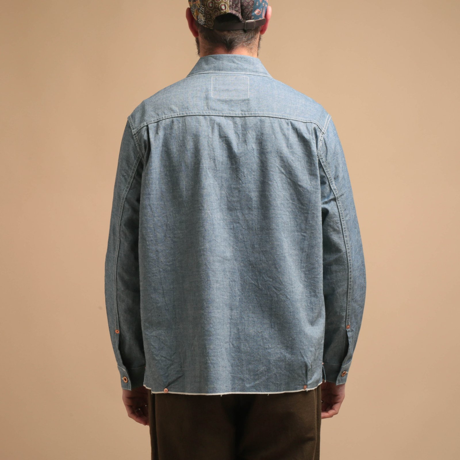 F3487 Chambray Pullover Shirt