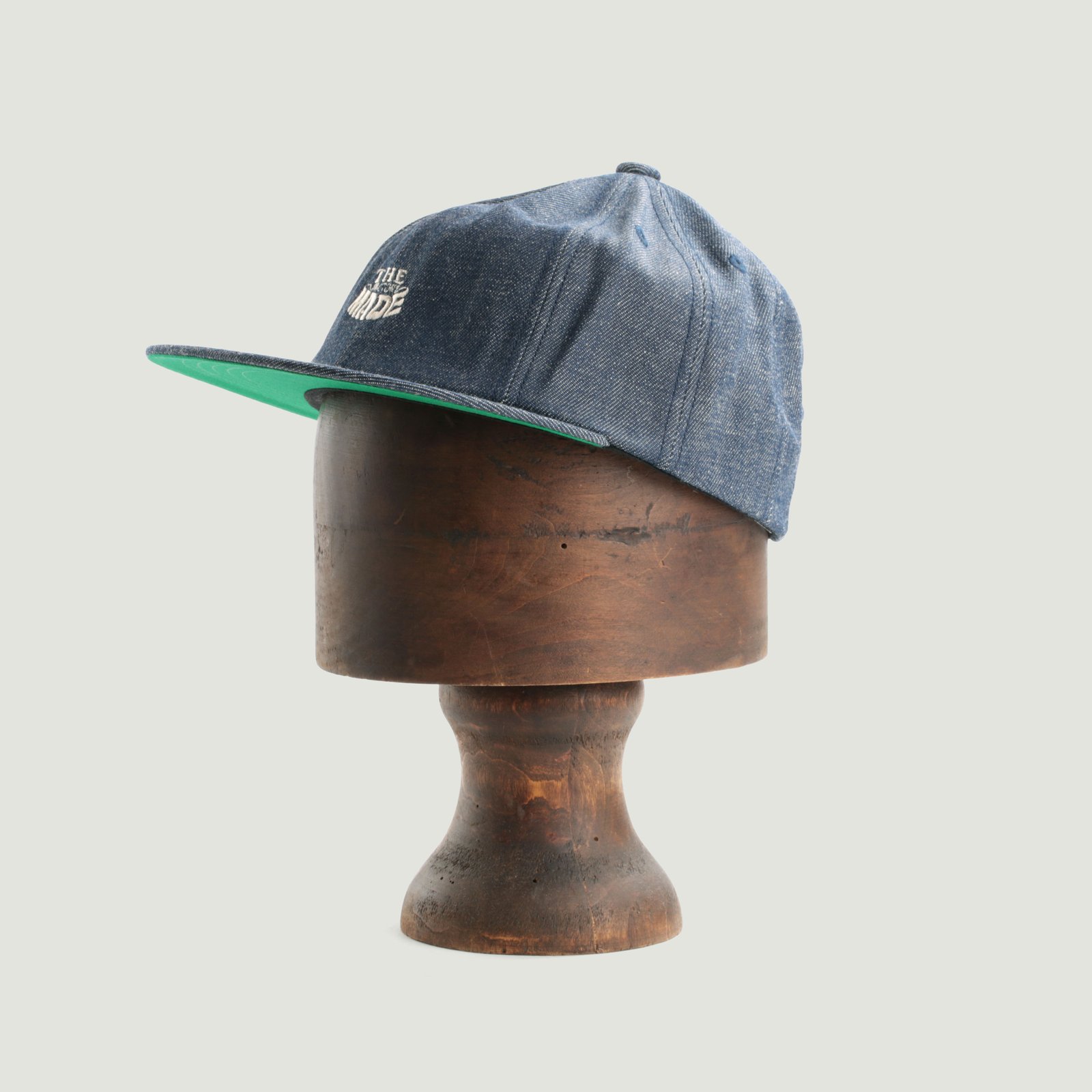 Denim 8-Panel Flat Visor Cap