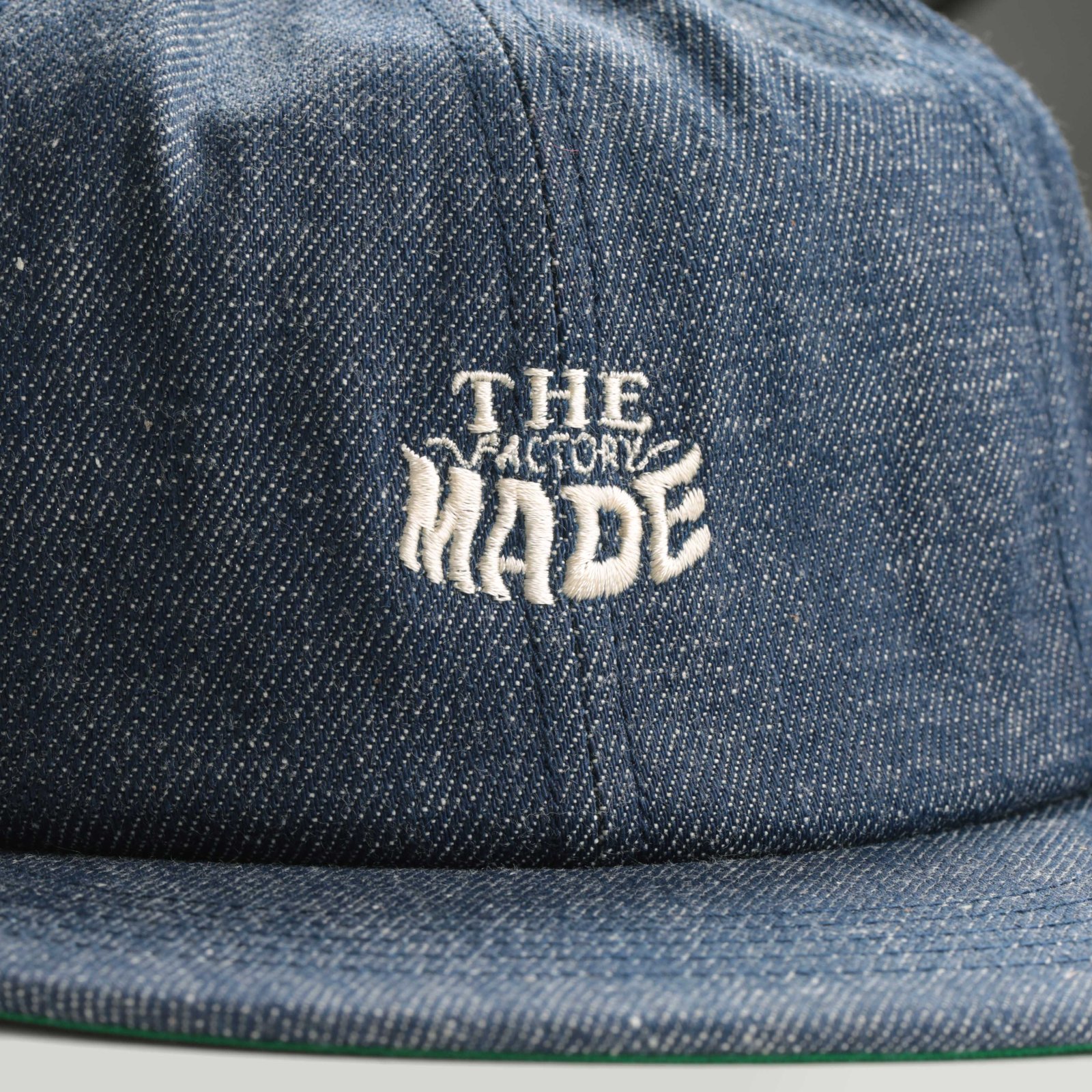 Denim 8-Panel Flat Visor Cap