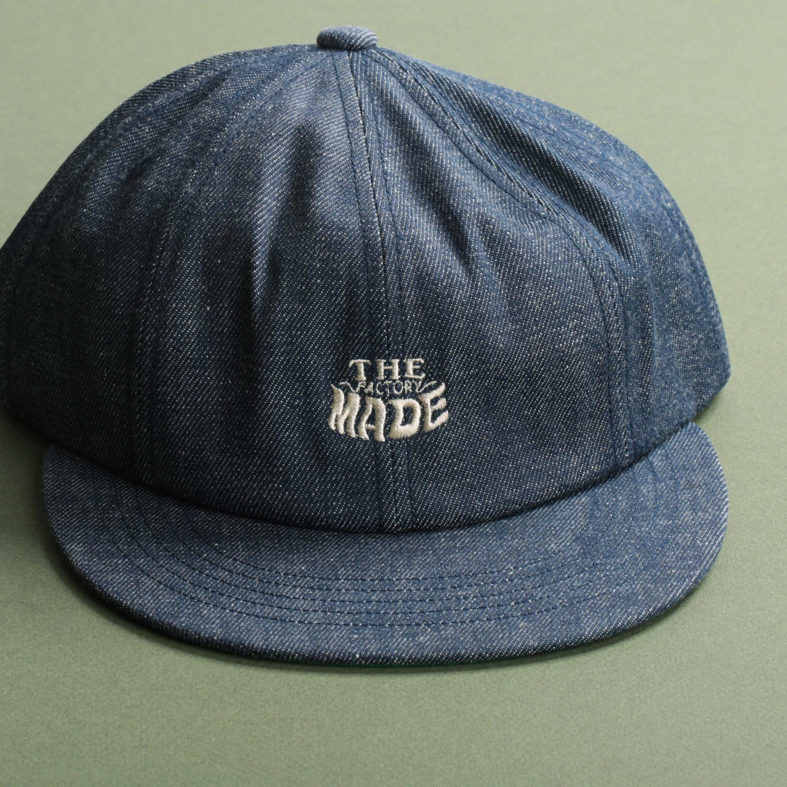 Denim 8-Panel Flat Visor Cap