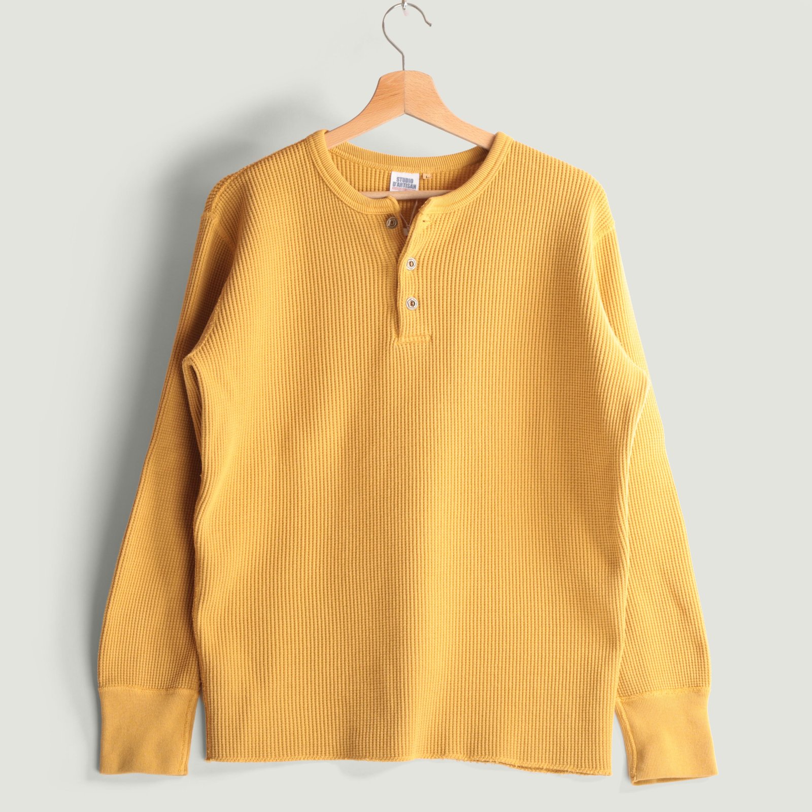 9937 L/S Heavy Thermal Henley Yellow