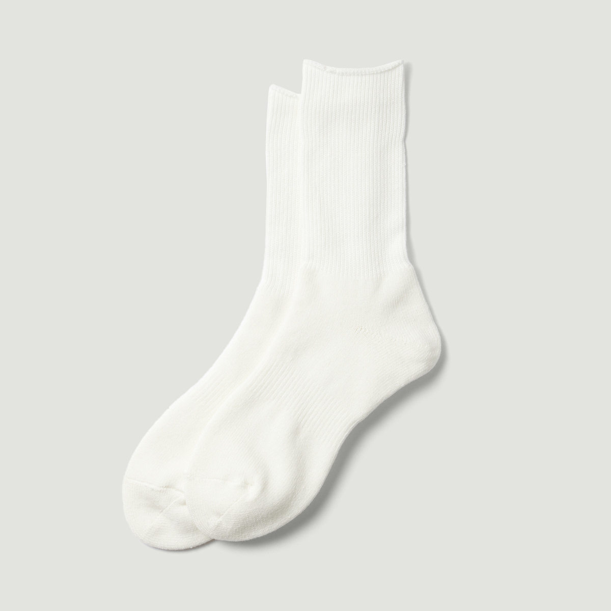 Washi Pile Crew Socks White