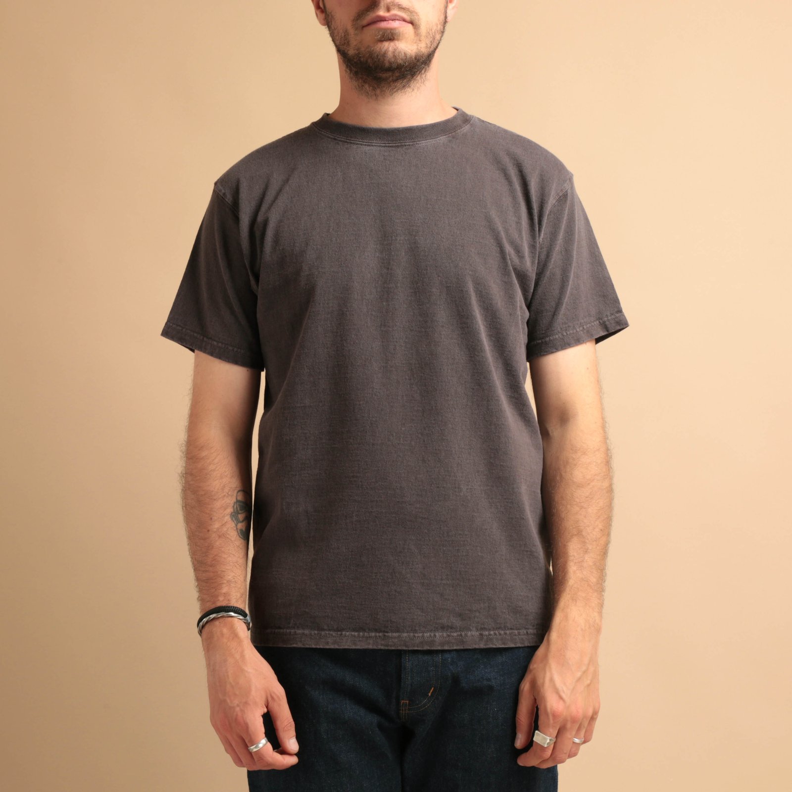 Short Sleeve Crew T-Shirt in Chocolate Brown
