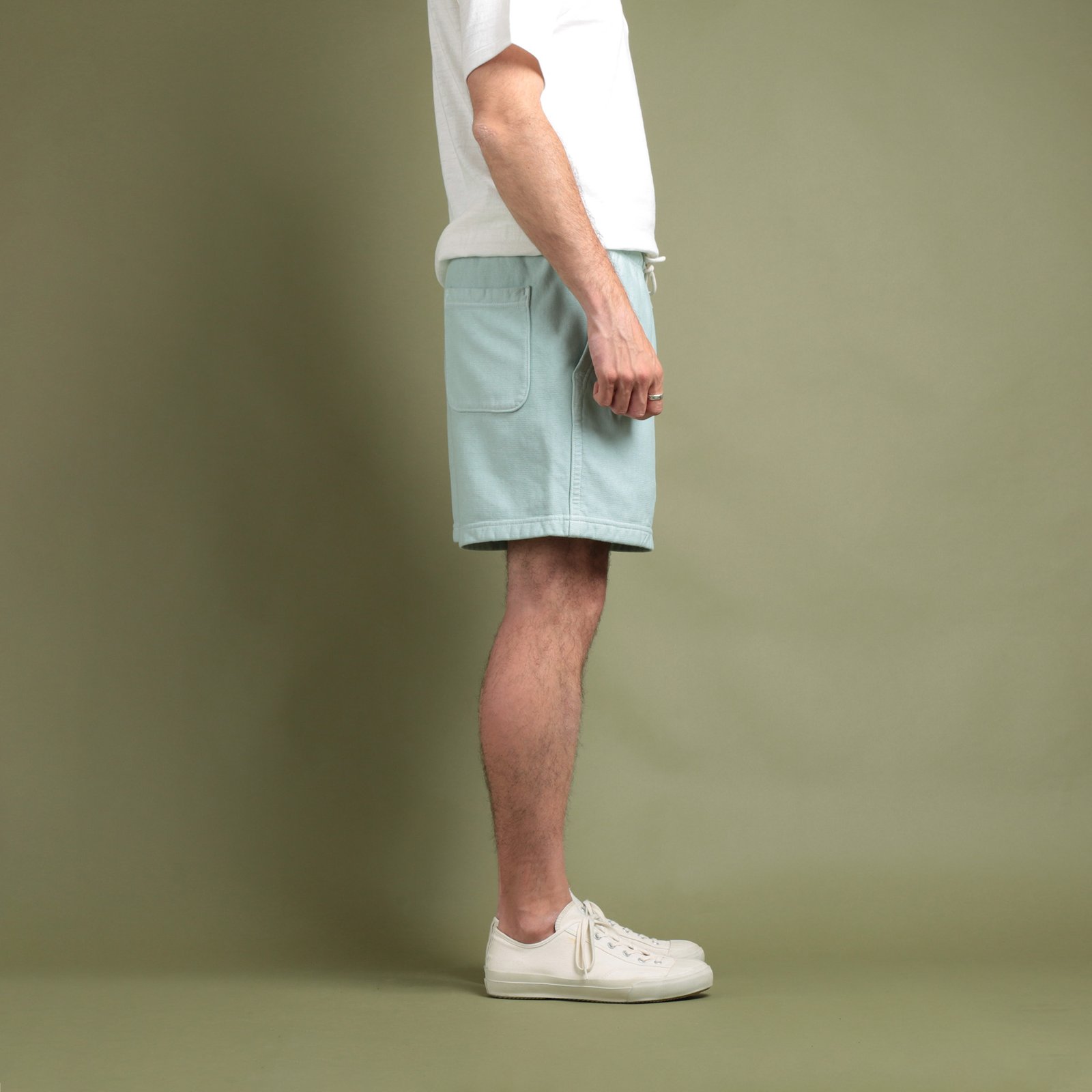 "Spring Terry" Super Tuck Shorts in Gray Mist