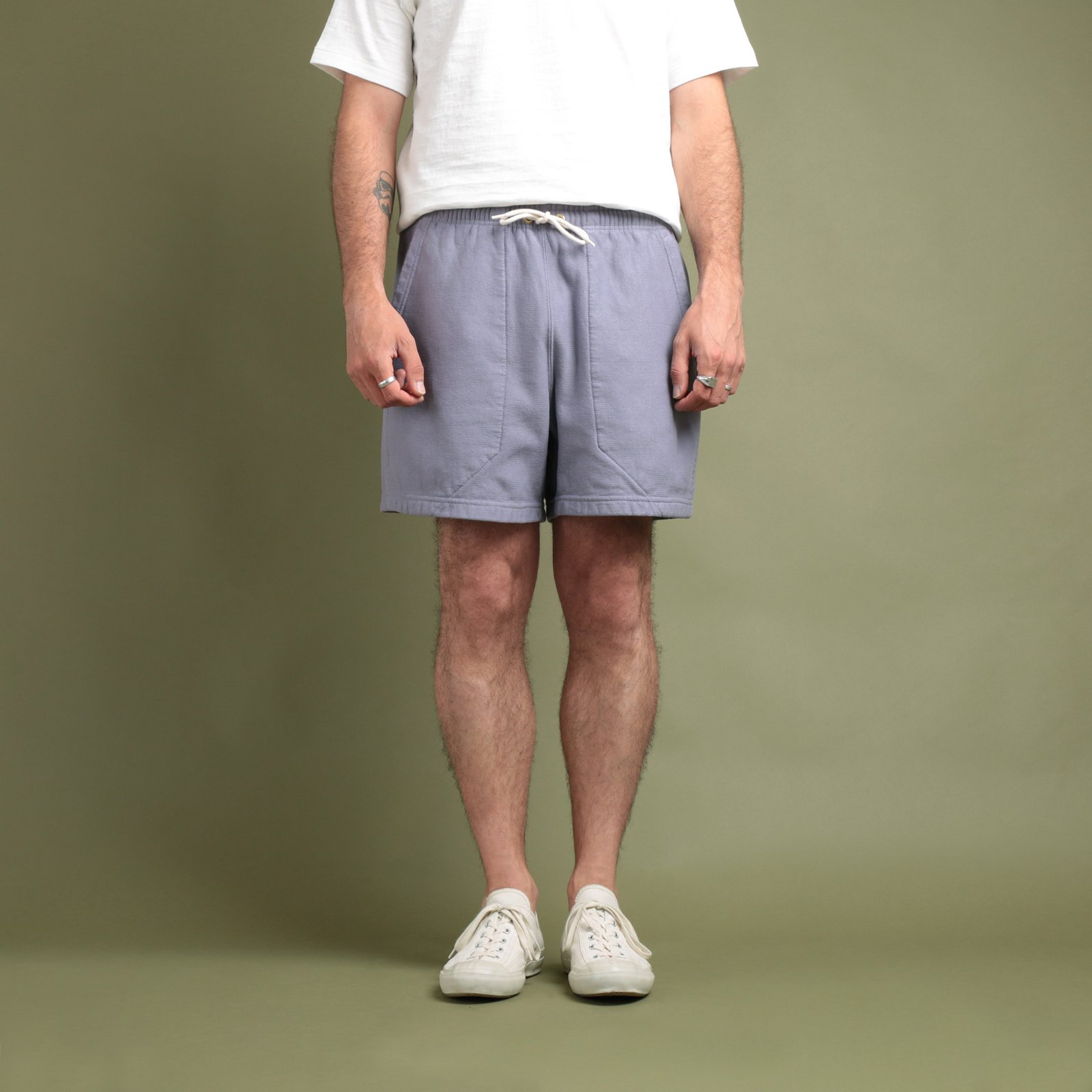 "Spring Terry" Super Tuck Shorts Cadet